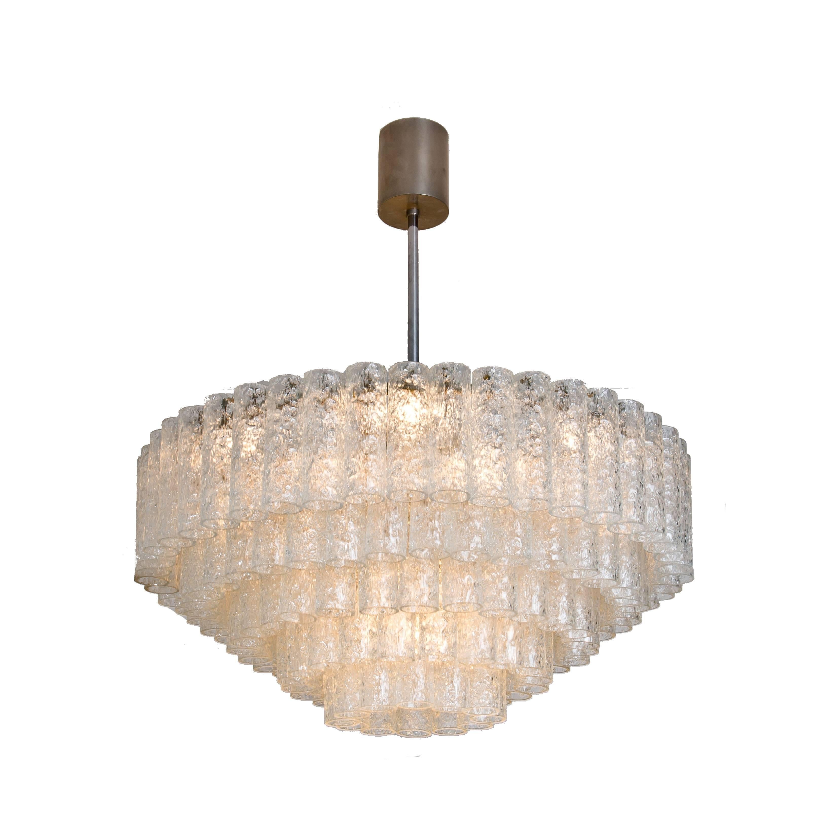 1 of the 2 Doria Clear Flushmount Chandeliers, 1960 For Sale 7