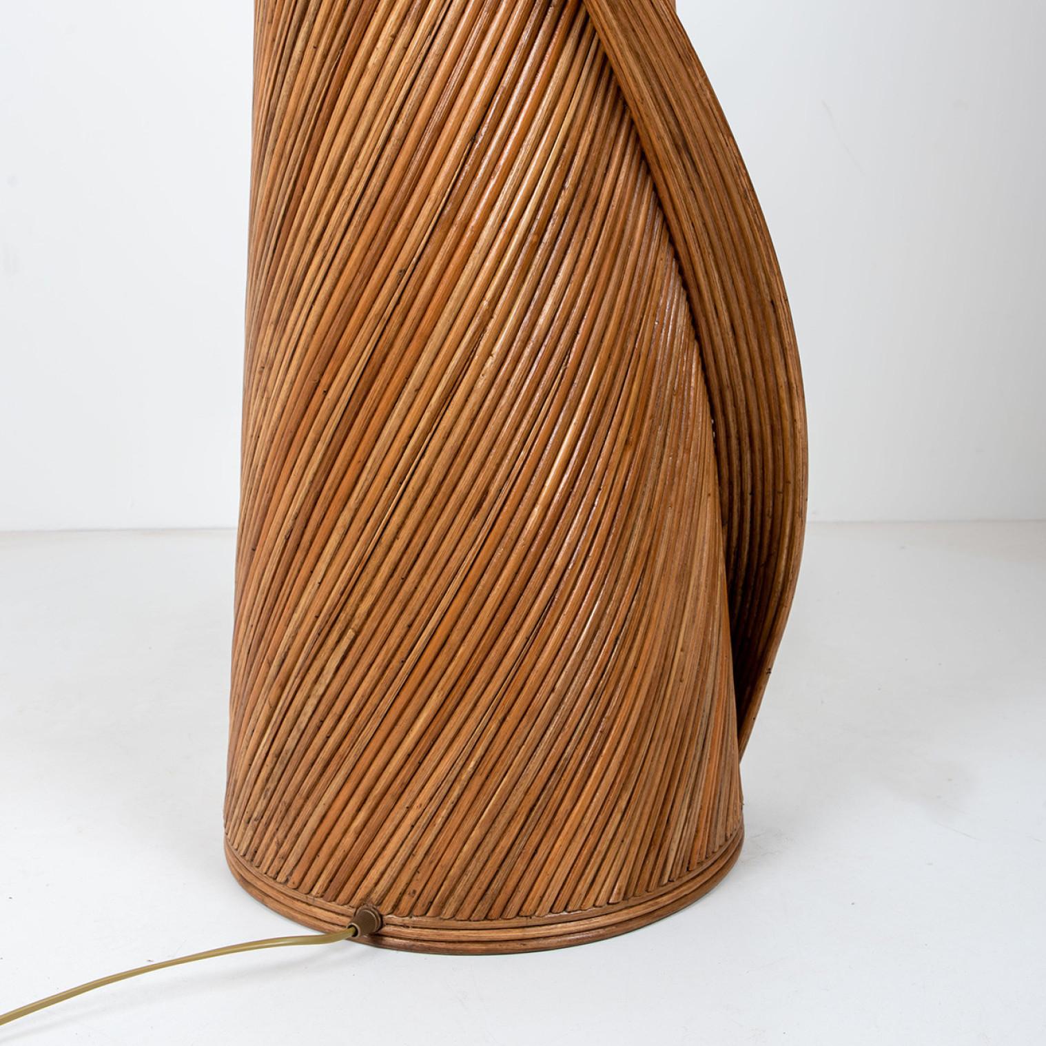 1 of the 2 Eco-friendly Large Rattan Floor Lamps by René Houben For Sale 4