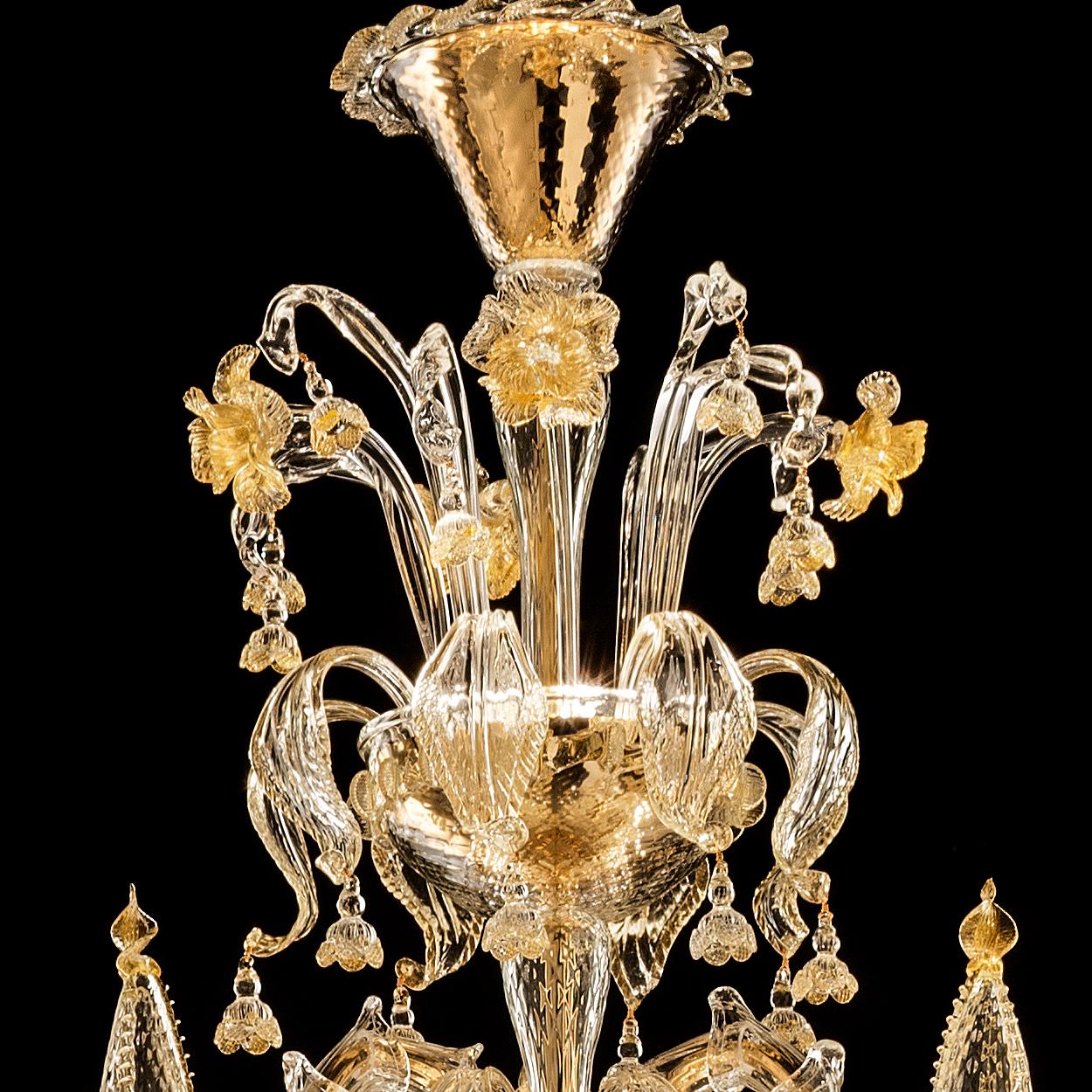 Polished 1 of the 2 Exceptional and Rich Chandeliers by Signoretto, Murano For Sale
