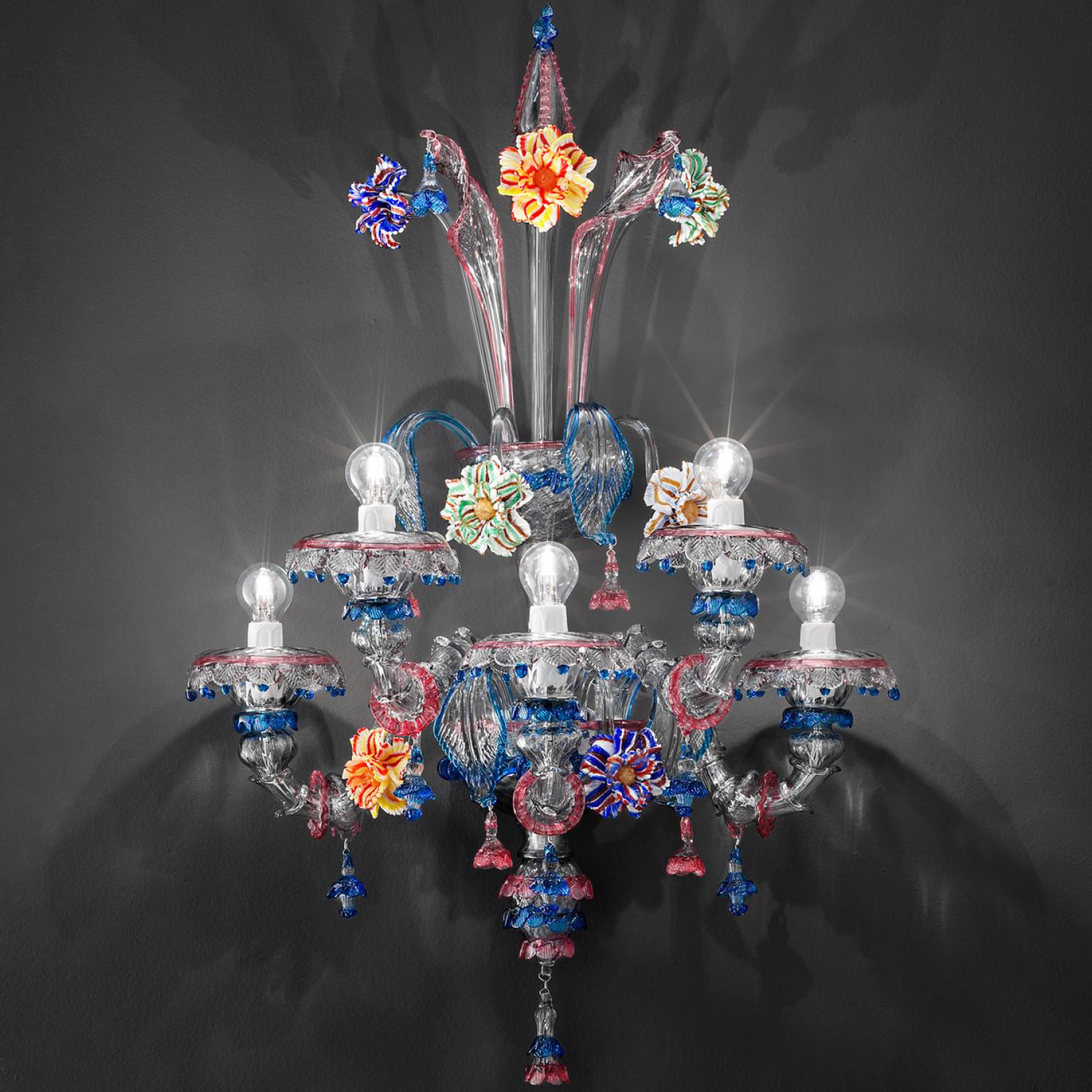 1 of the 2 Exceptional and Rich Wall Lights,  Murano For Sale 4