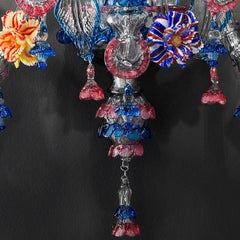 1 der 2 außergewöhnlichen und reichen Wandleuchten, Murano