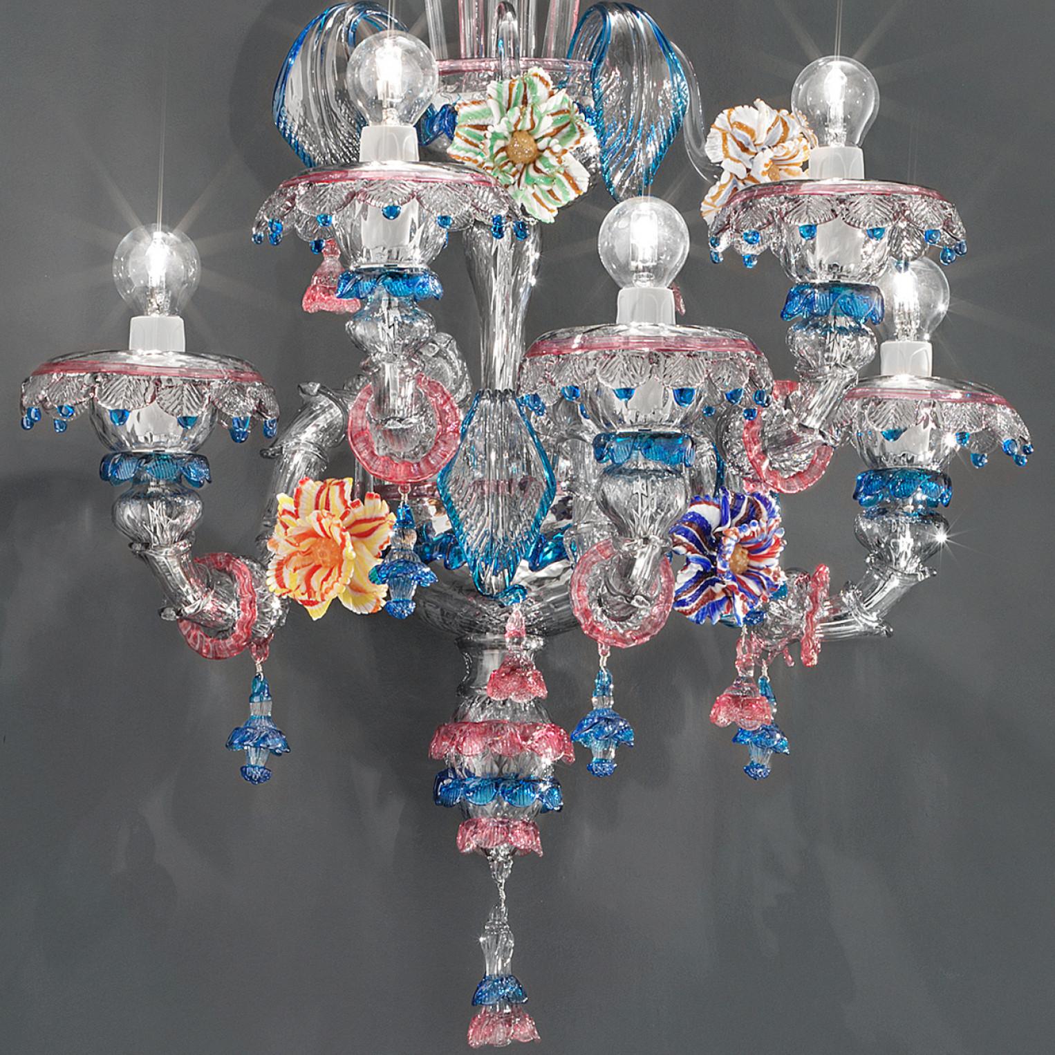 Italian 1 of the 2 Exceptional and Rich Wall Lights,  Murano For Sale