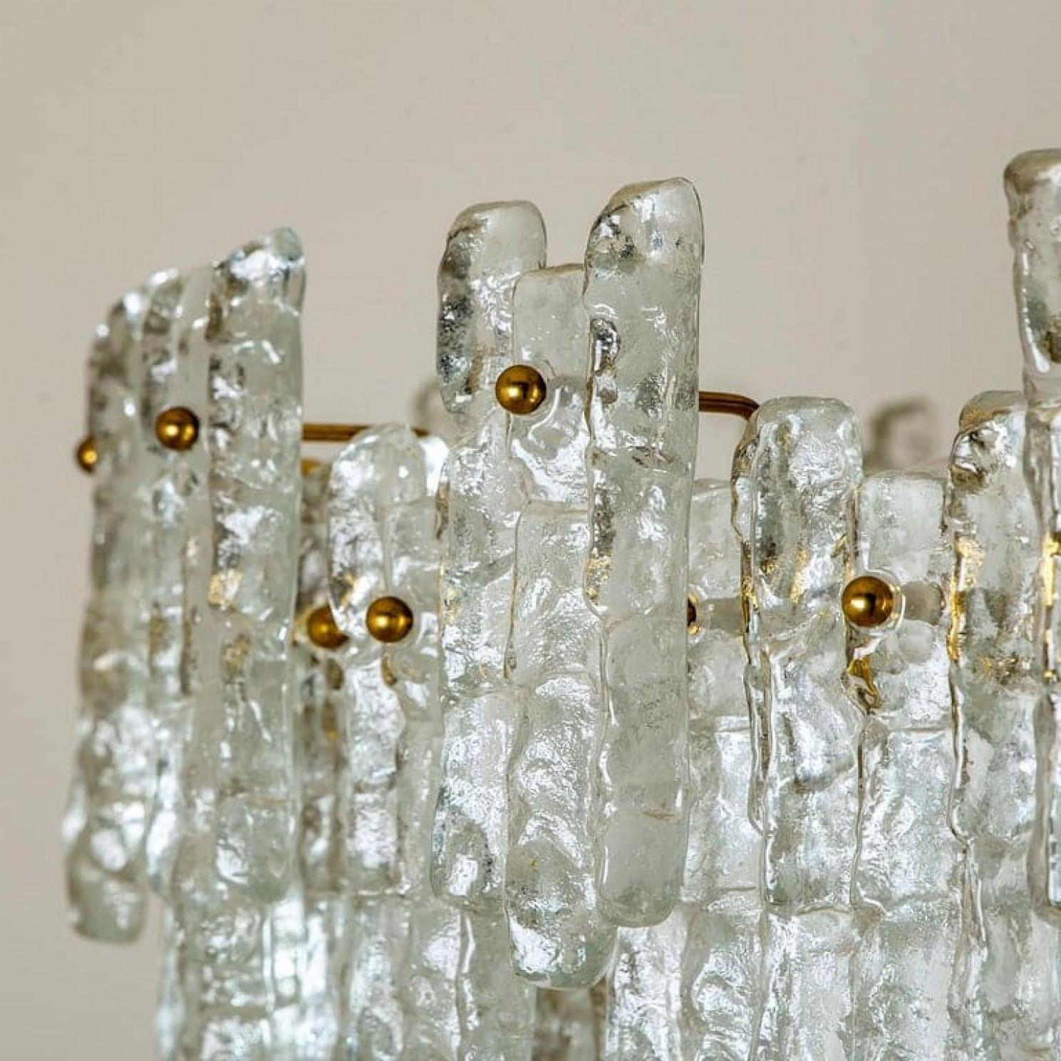 Brass 1 of the 2 Exceptional Huge Seven Tiers J.T Kalmar Ballroom Flush Sculptures For Sale