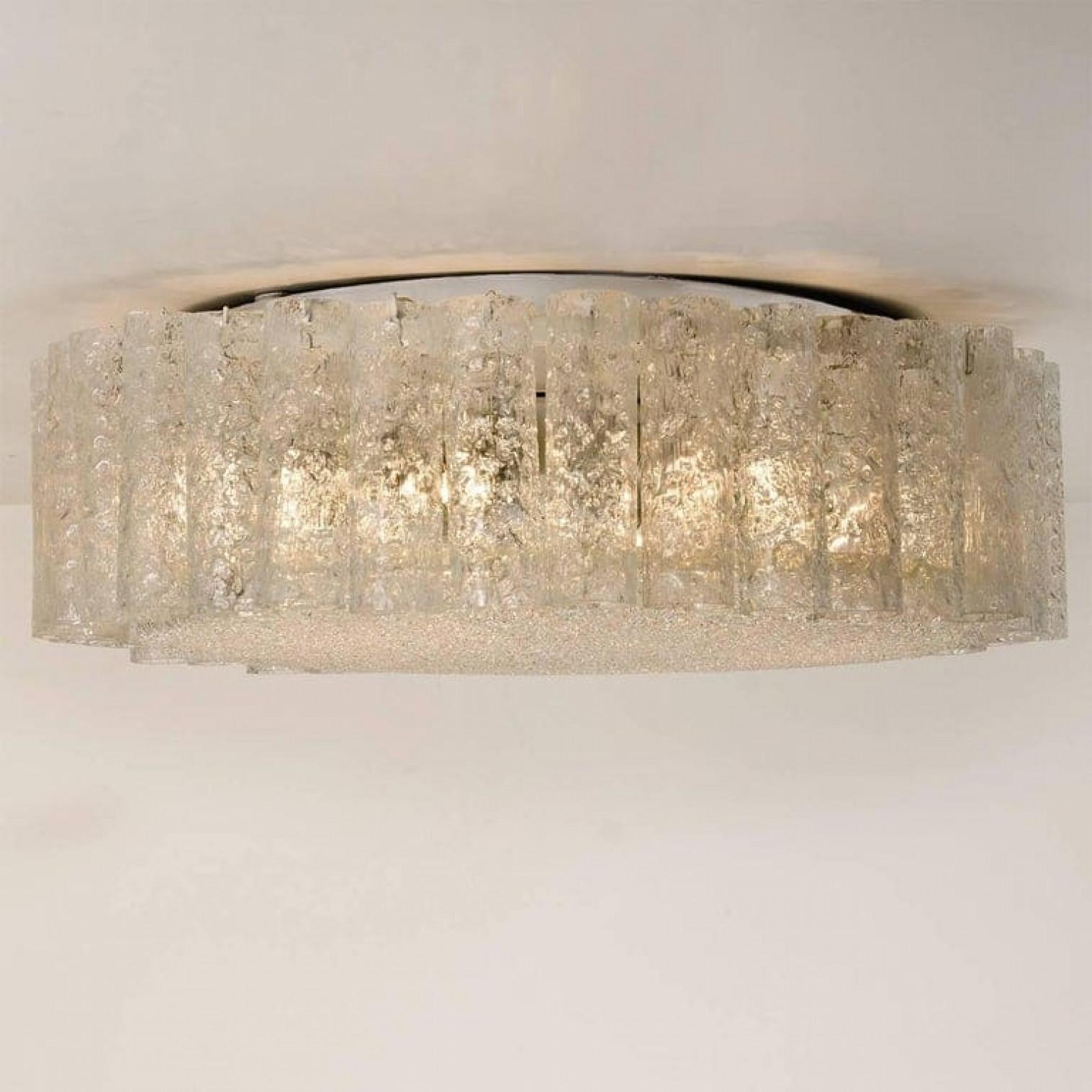 1 de los 2 candelabros transparentes extragrandes Doria, 1960 Moderno de mediados de siglo en venta