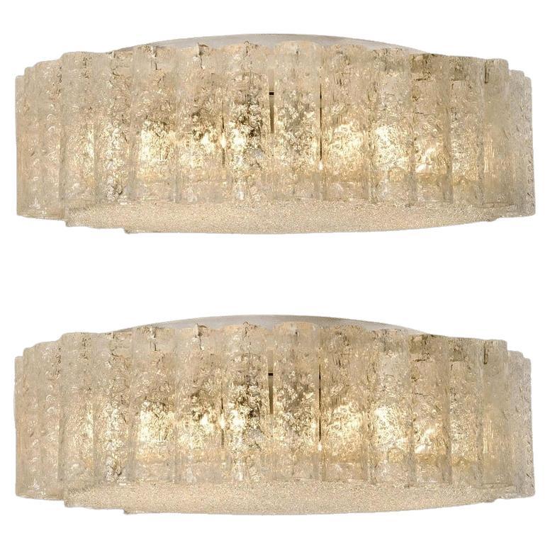 1 dei 2 lampadari extra large Doria Clear Flush Mount, 1960