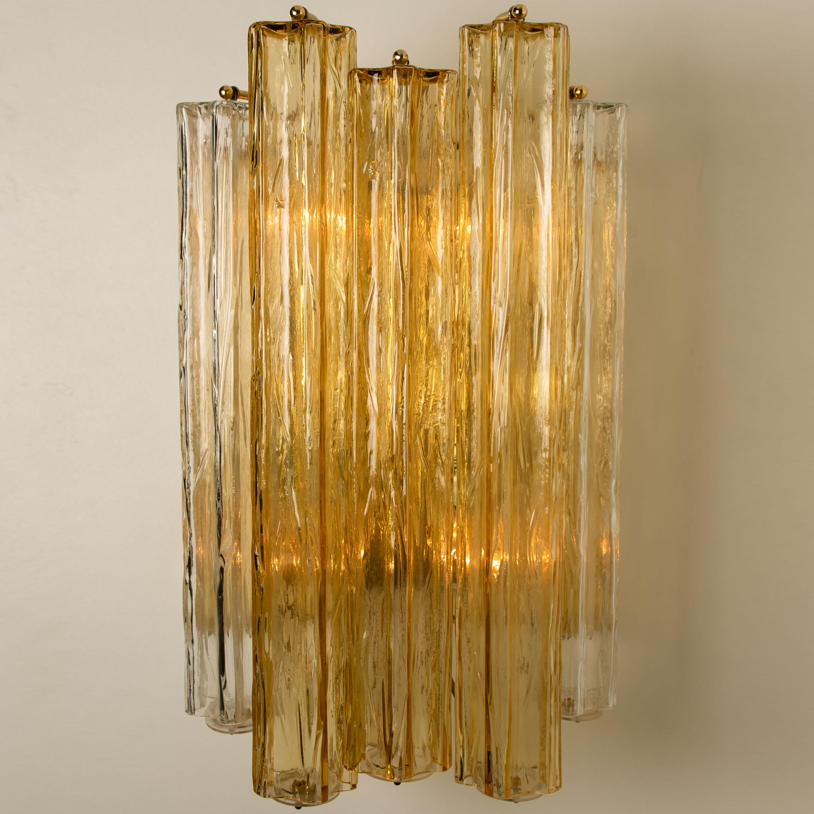 1 of the 2 Extra Large Wall Sconces or Wall Lights Murano Glass, Barovier & Toso 5