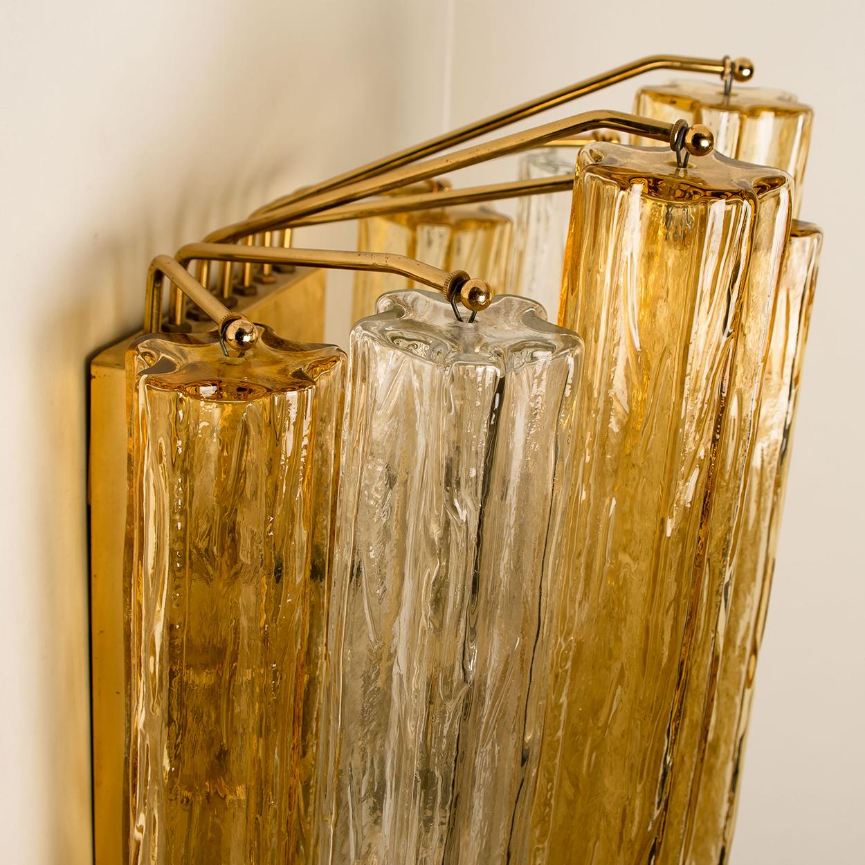 Mid-Century Modern 1 of the 2 Extra Large Wall Sconces or Wall Lights Murano Glass, Barovier & Toso