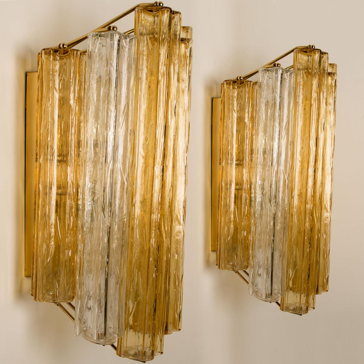 1 of the 2 Extra Large Wall Sconces or Wall Lights Murano Glass, Barovier & Toso 1