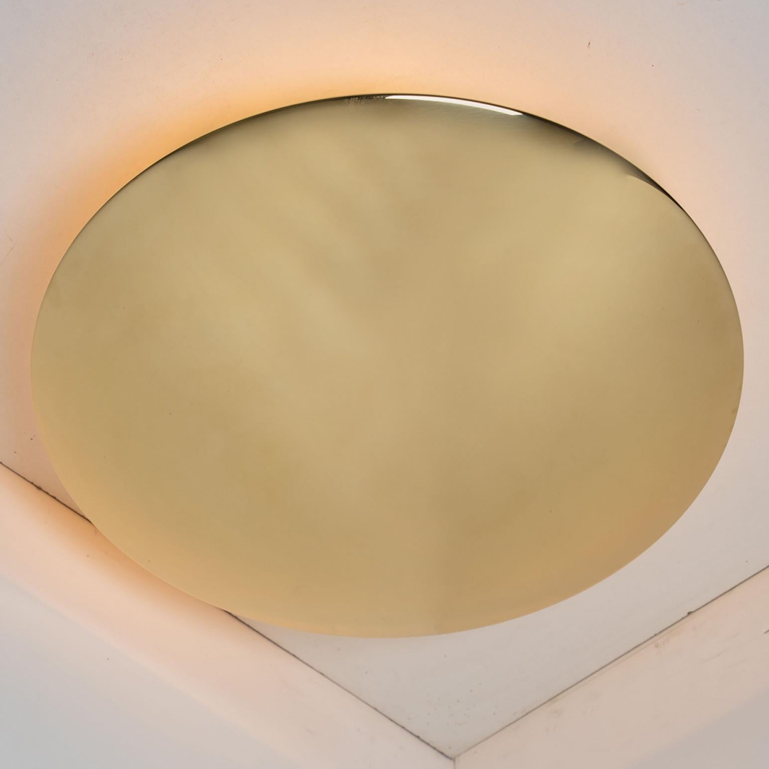 1 of the 2 Florian Schulz Brass Flush Mount Ceiling / Wall Lights 4
