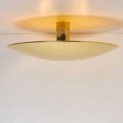 1 of the 2 Florian Schulz Brass Flush Mount Ceiling / Wall Lights
