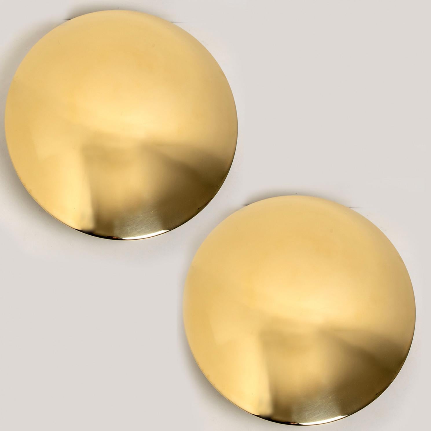 Other 1 of the 2 Florian Schulz Brass Flush Mount Ceiling / Wall Lights For Sale