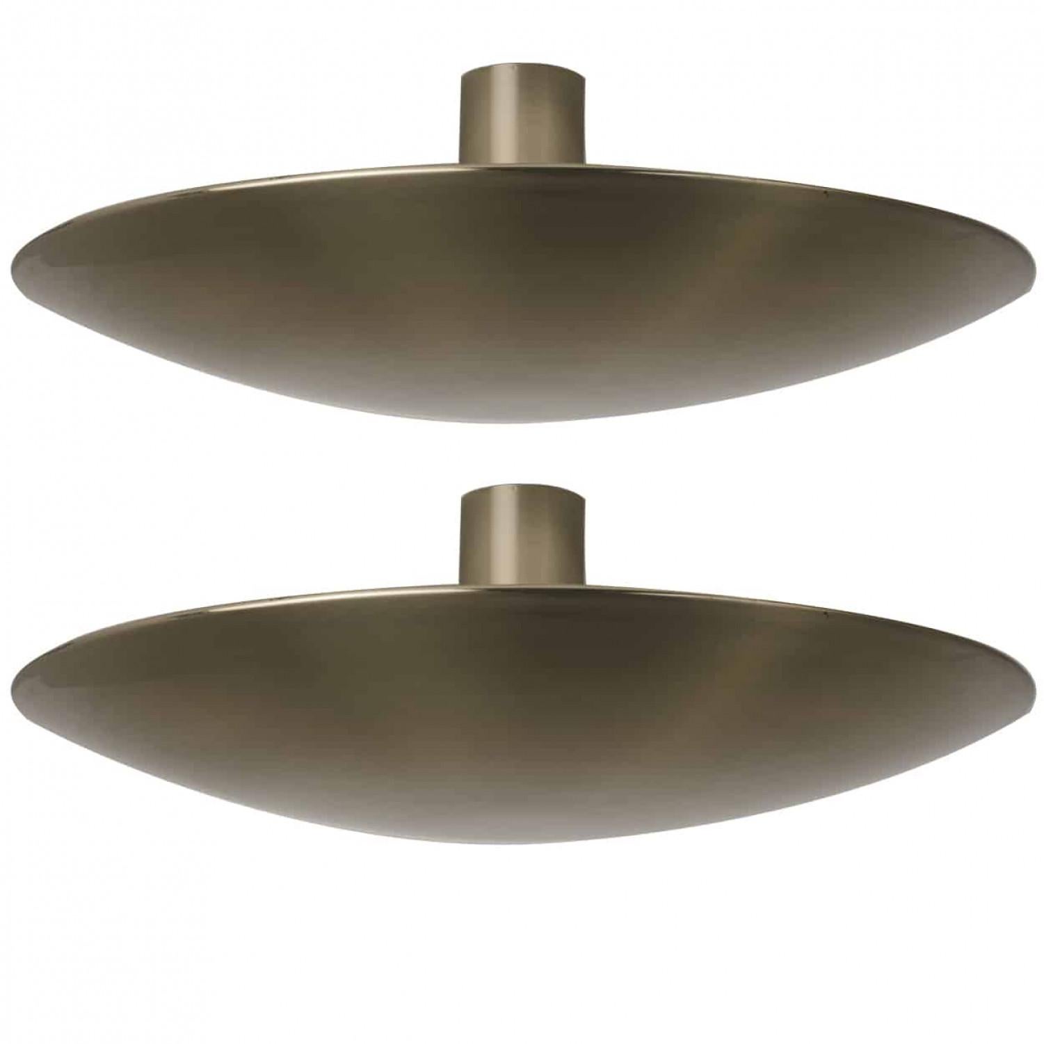 1 of the 2 Florian Schulz Nickel Plated Flush Mount Ceiling / Wall Lights en Bueno estado para la venta en Rijssen, NL