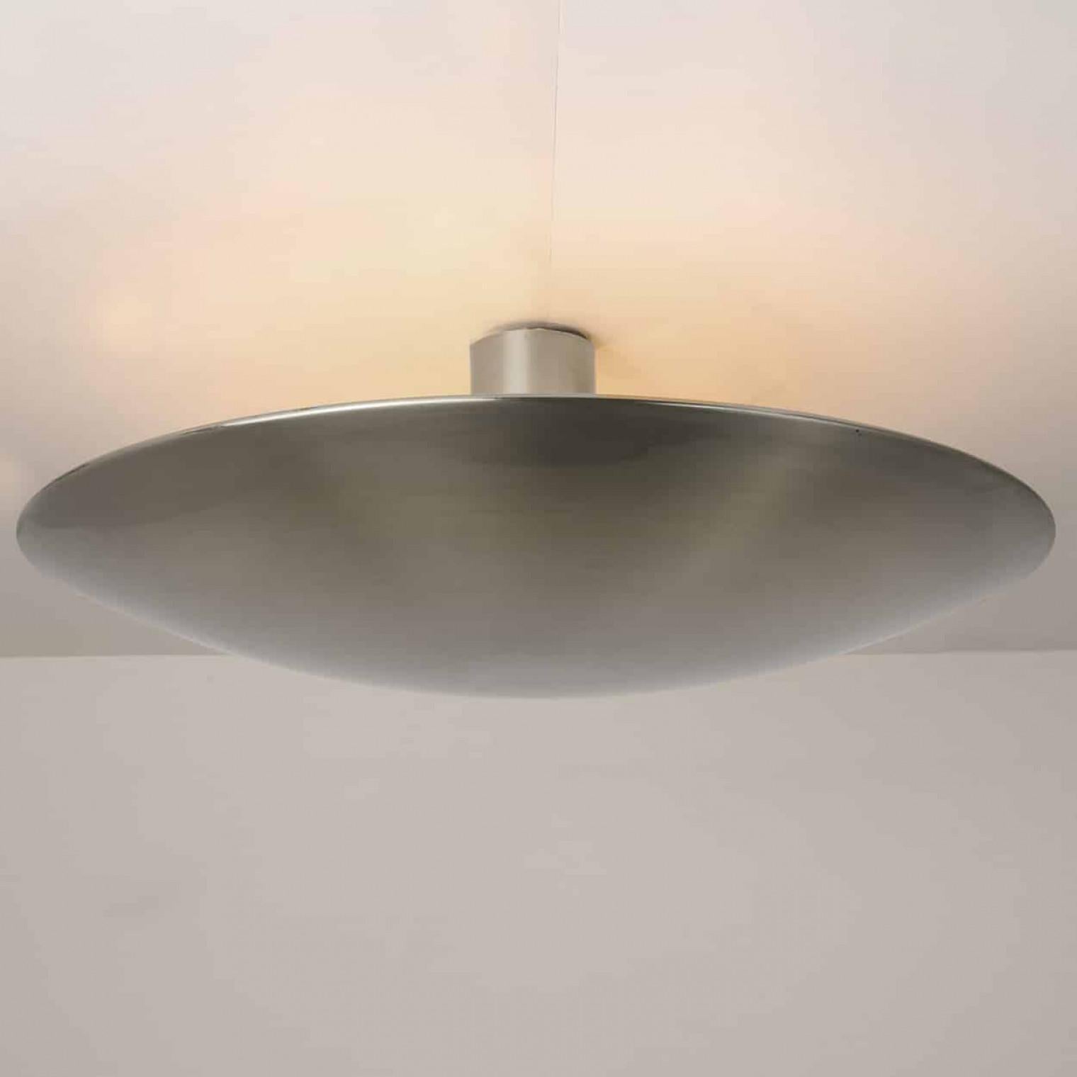 1 of the 2 Florian Schulz Nickel Plated Flush Mount Ceiling / Wall Lights siglo XX en venta
