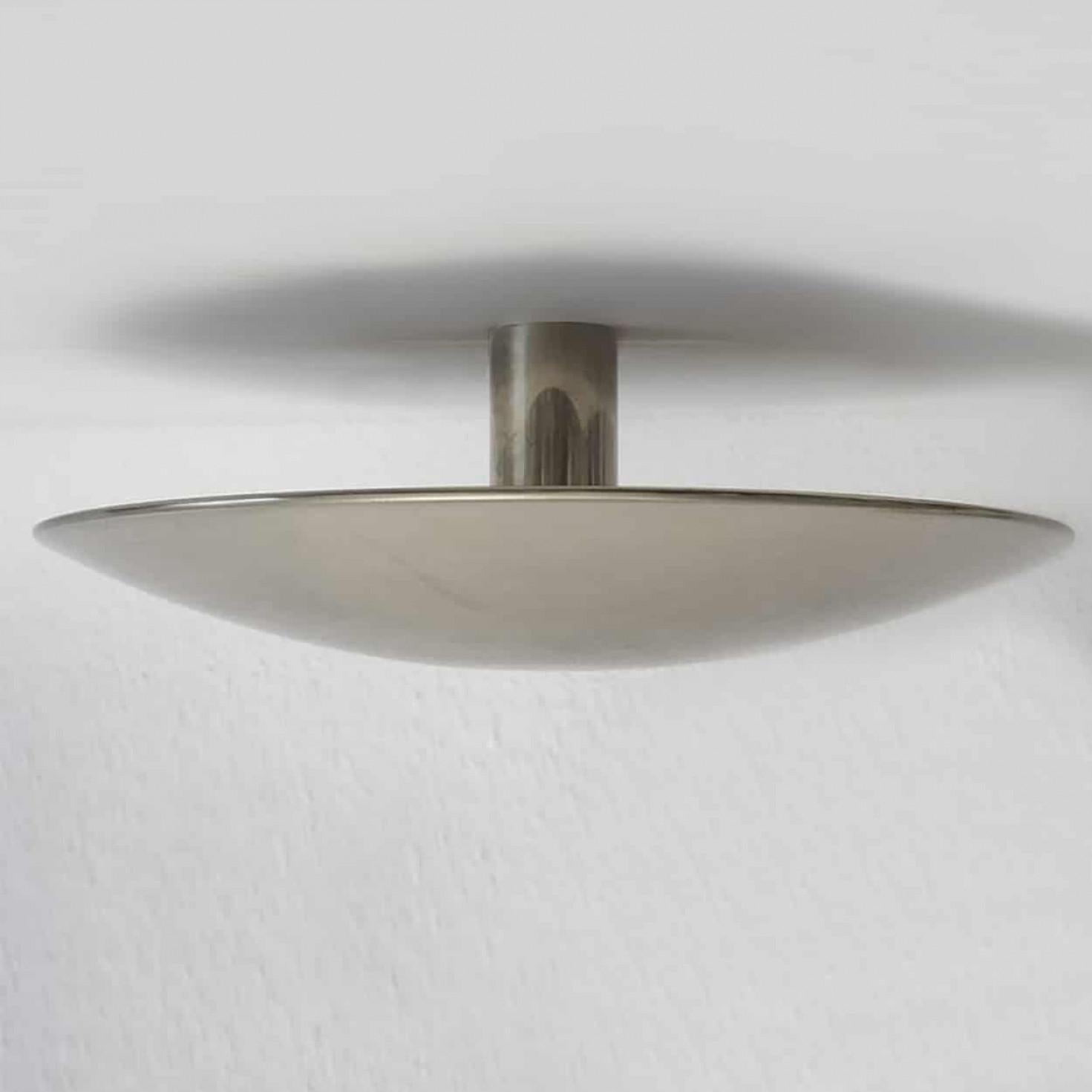 1 of the 2 Florian Schulz Nickel Plated Flush Mount Ceiling / Wall Lights en venta 1