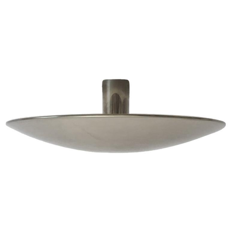 1 of the 2 Florian Schulz Nickel Plated Flush Mount Ceiling / Wall Lights For Sale
