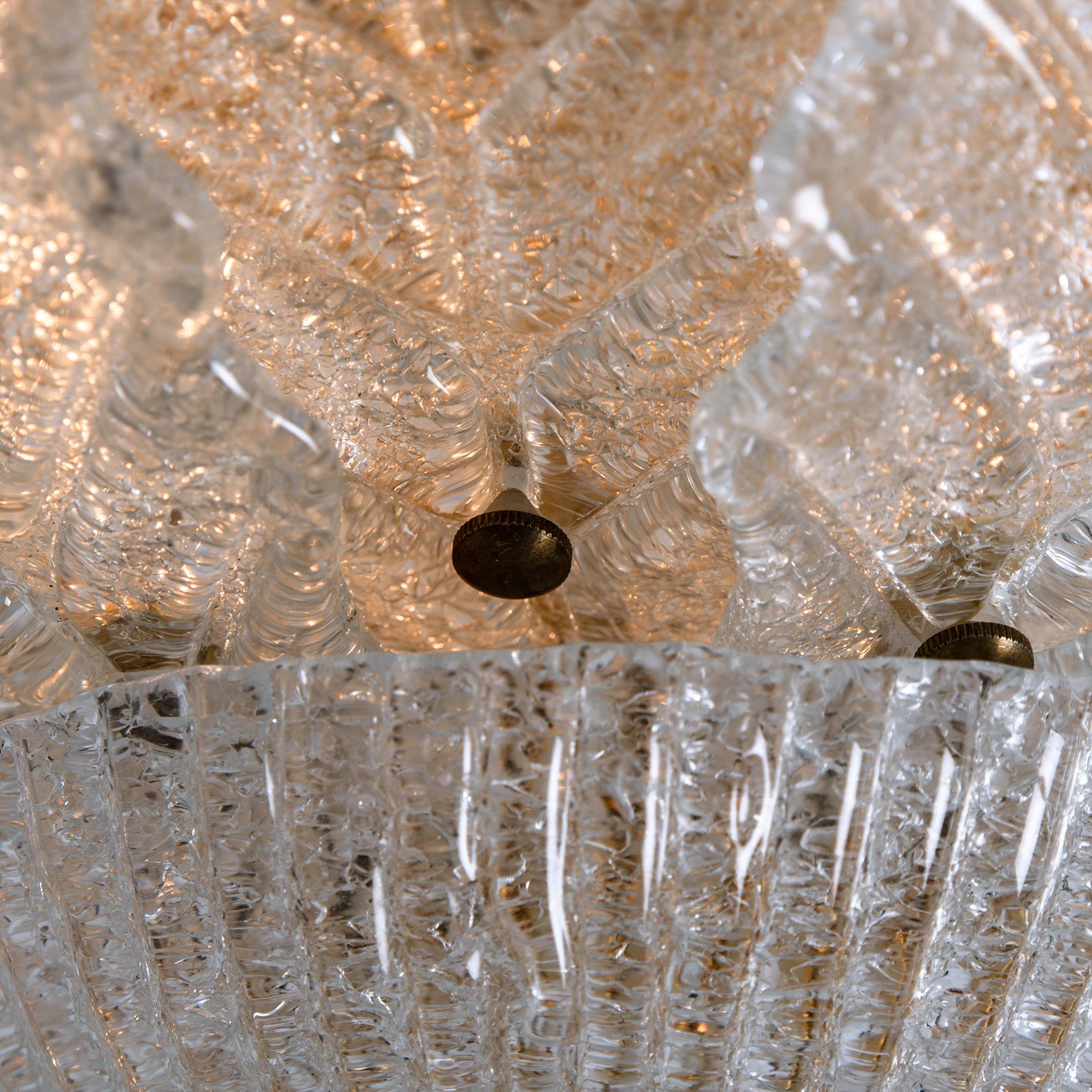 1 of the 2 Flushmounts Murano Glass Barovier & Toso, Italy 4