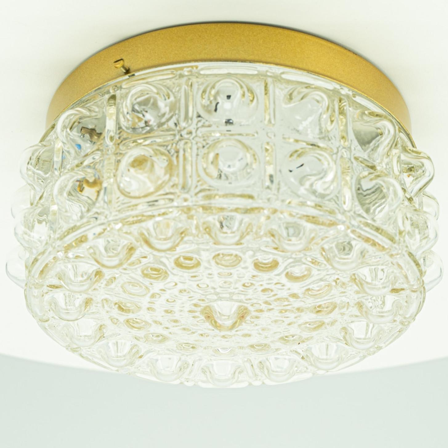 1 de los 2 empotrables de cristal al estilo de Helena Tynell, Alemania Años 60 en venta 2