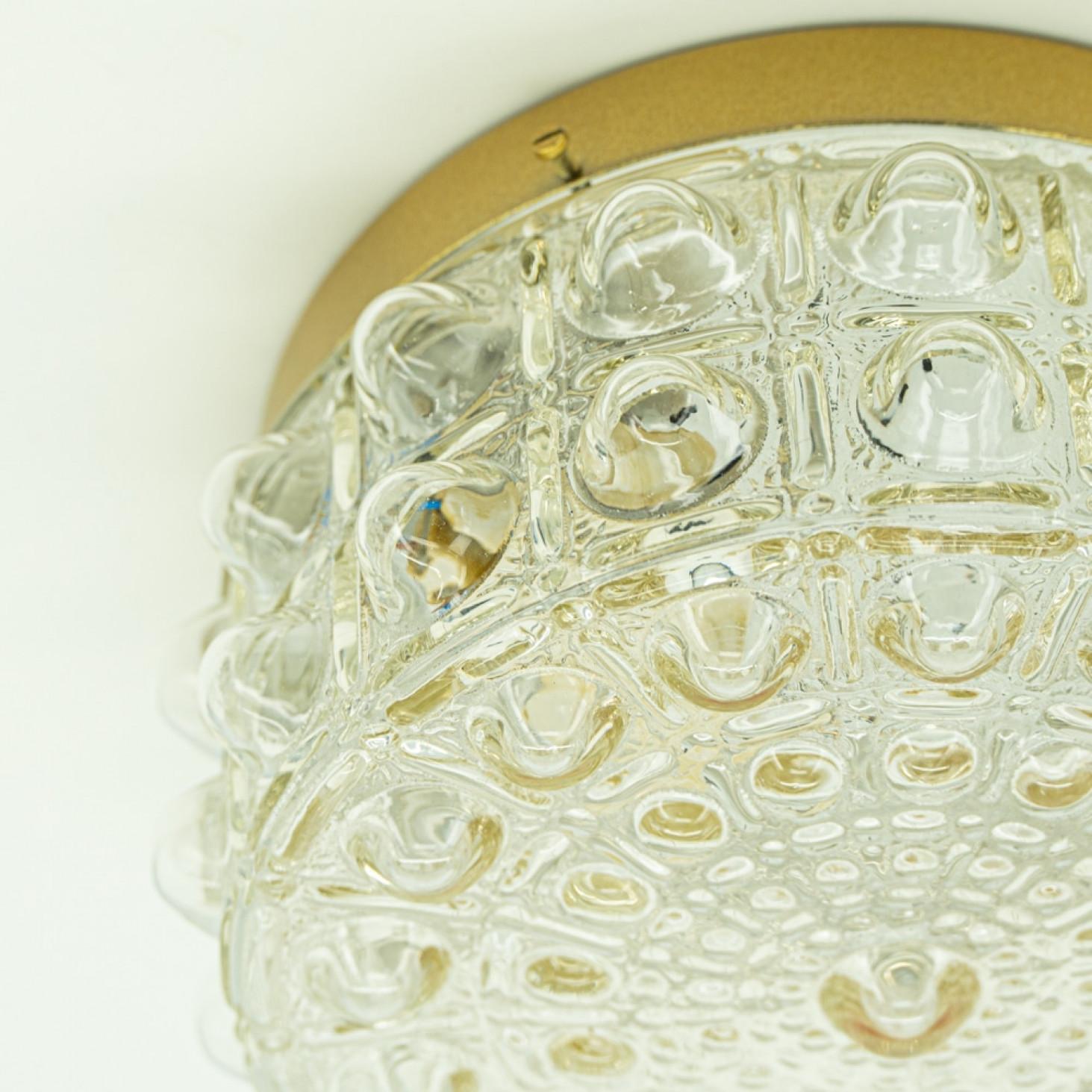 1 de los 2 empotrables de cristal al estilo de Helena Tynell, Alemania Años 60 en venta 3