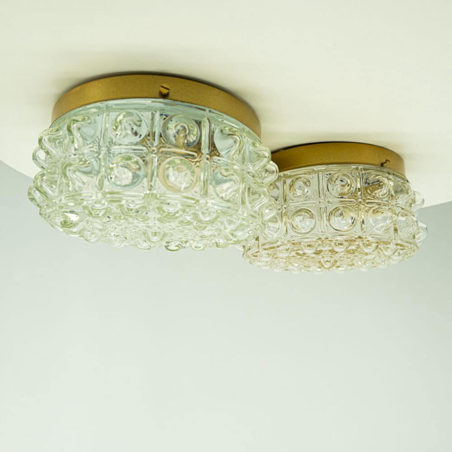 1 de los 2 empotrables de cristal al estilo de Helena Tynell, Alemania Años 60 Moderno de mediados de siglo en venta
