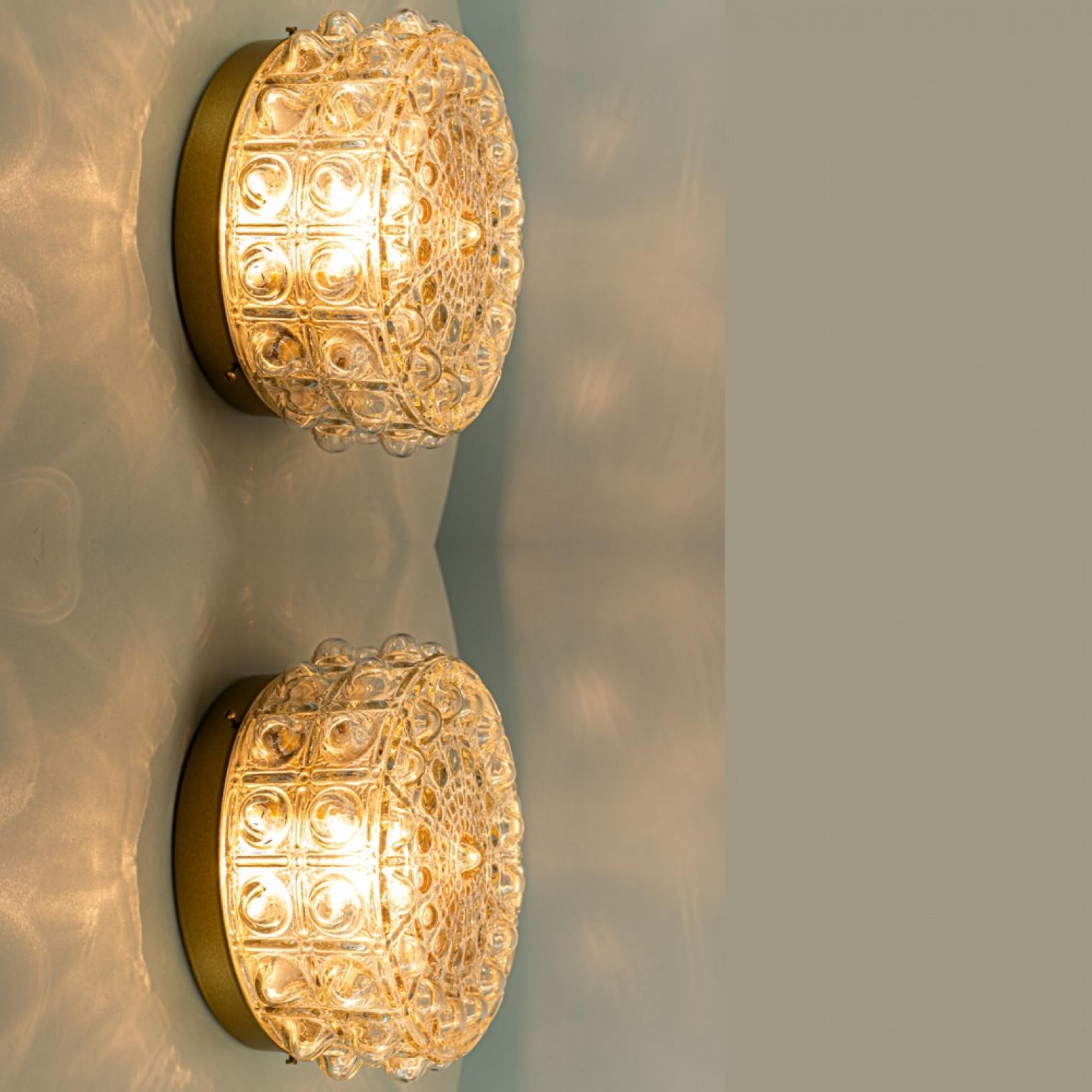 1 de los 2 empotrables de cristal al estilo de Helena Tynell, Alemania Años 60 Alemán en venta