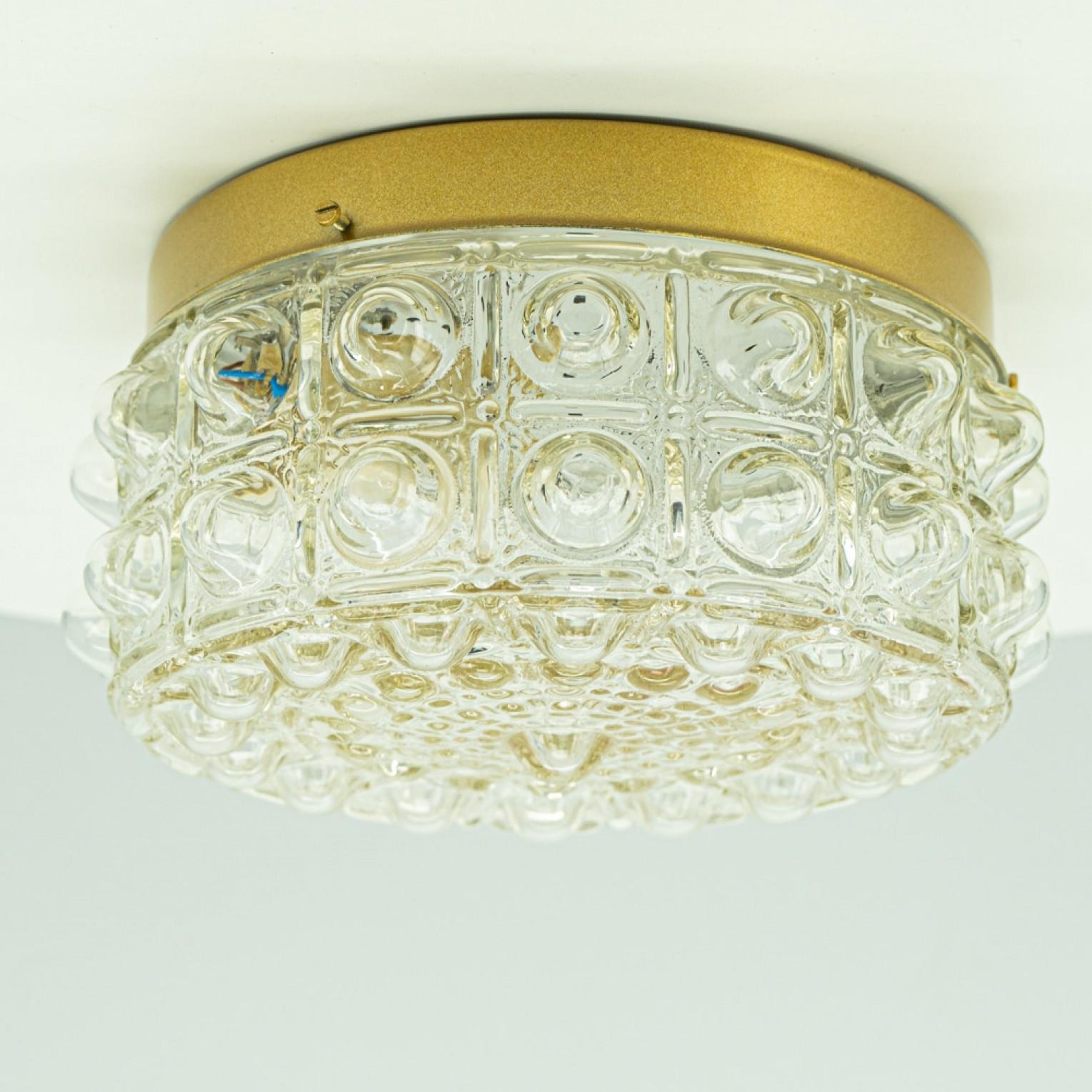 1 de los 2 empotrables de cristal al estilo de Helena Tynell, Alemania Años 60 en venta 1