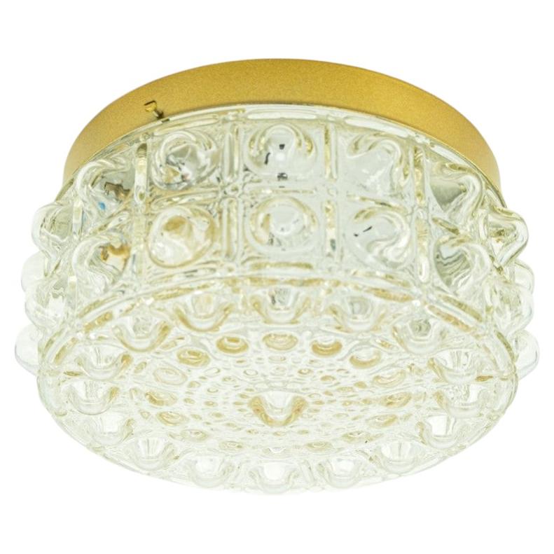 1 of the 2 Glass Flush Mounts In Style Of Helena Tynell, Germany 1960s