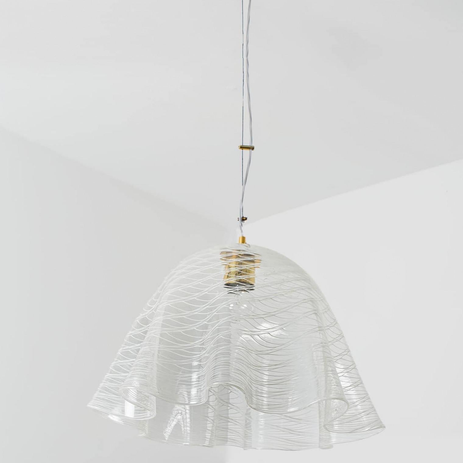 1 des 2 suspensions Kalmar Fazzoletto en verre, 1970 en vente 7