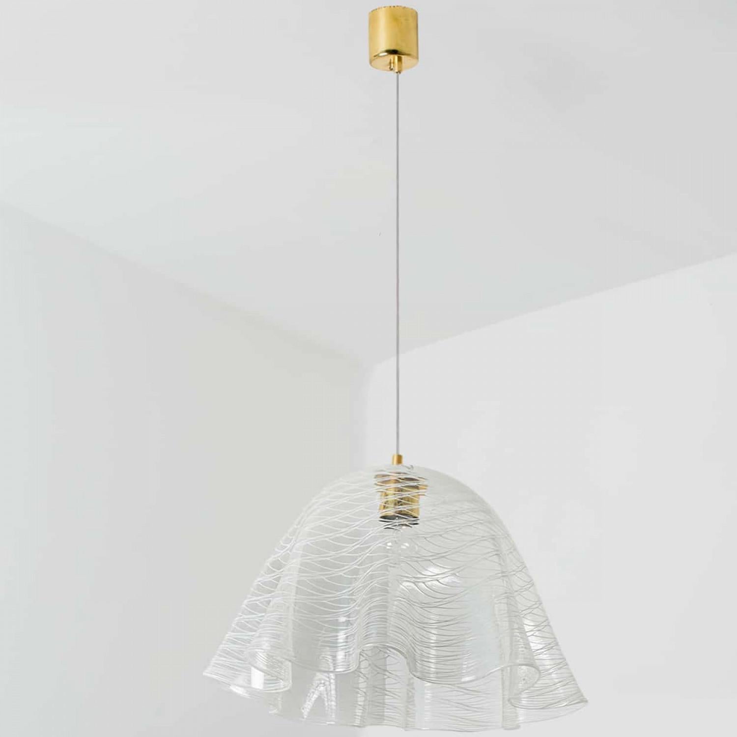 1 des 2 suspensions Kalmar Fazzoletto en verre, 1970 en vente 11