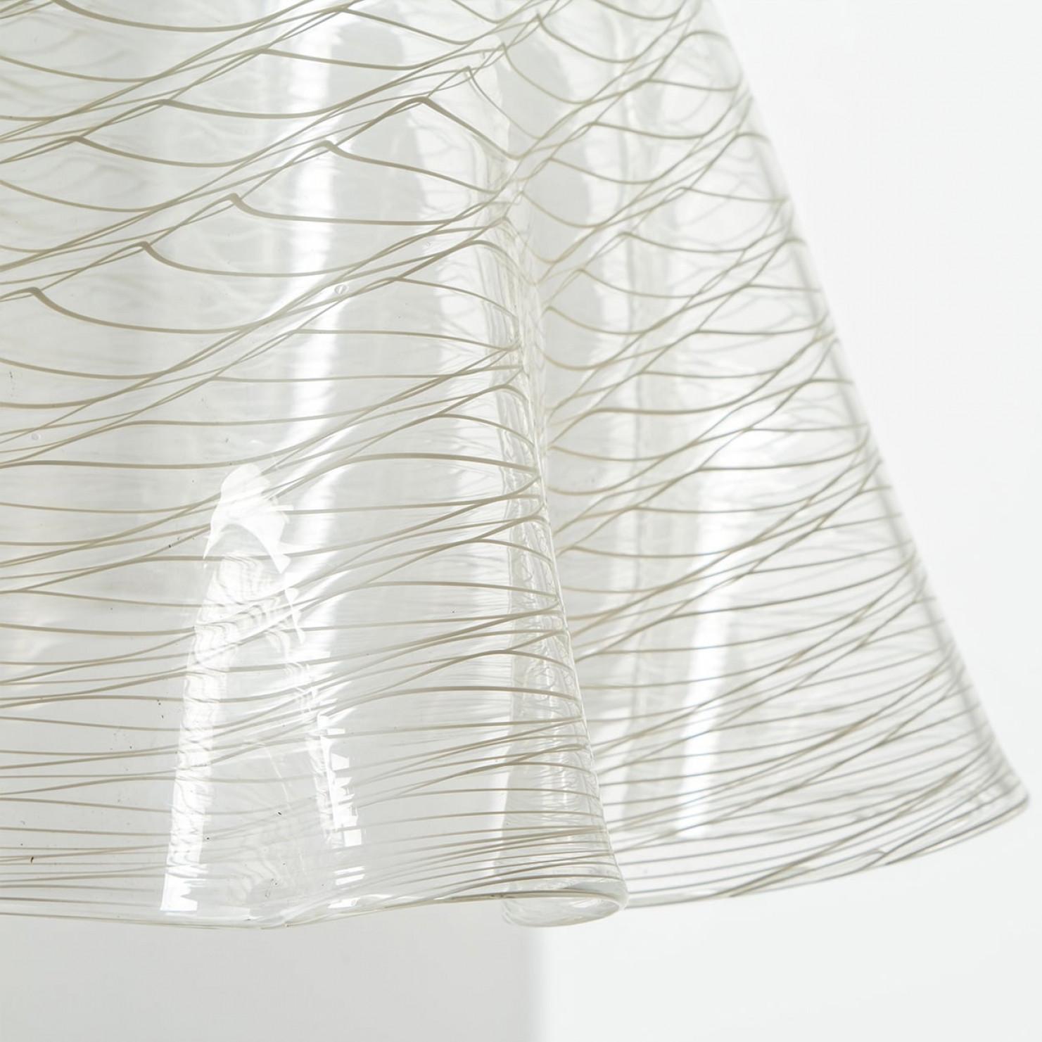 Mid-Century Modern 1 des 2 suspensions Kalmar Fazzoletto en verre, 1970 en vente
