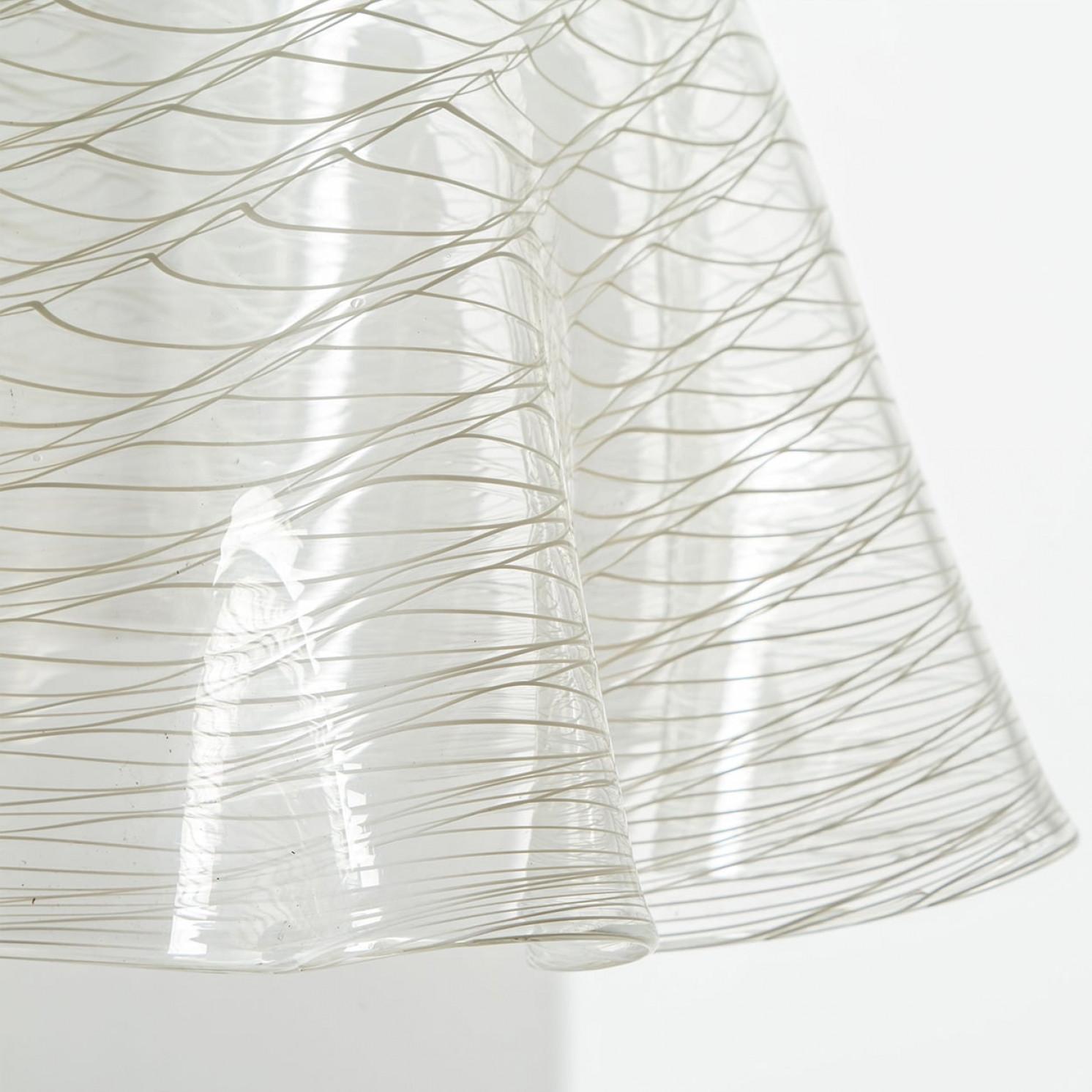 Mid-Century moderno 1 dei 2 pendenti in vetro Kalmar Fazzoletto, anni '70 in vendita