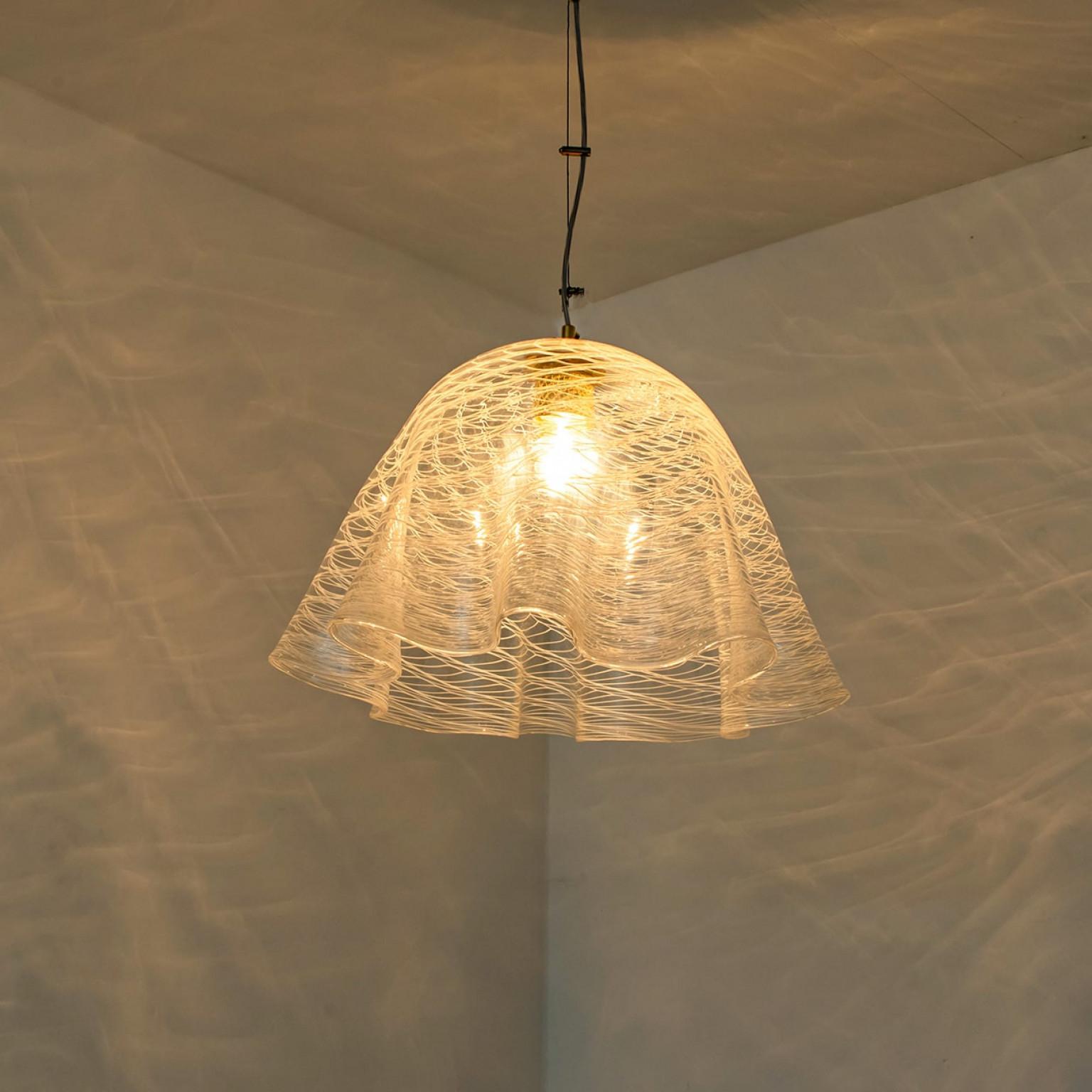 XX secolo 1 of the 2 Glass Kalmar Fazzoletto Pendants, 1970s