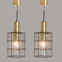 1 des 2 guéridons en verre de Glashütte Limburg, années 1960