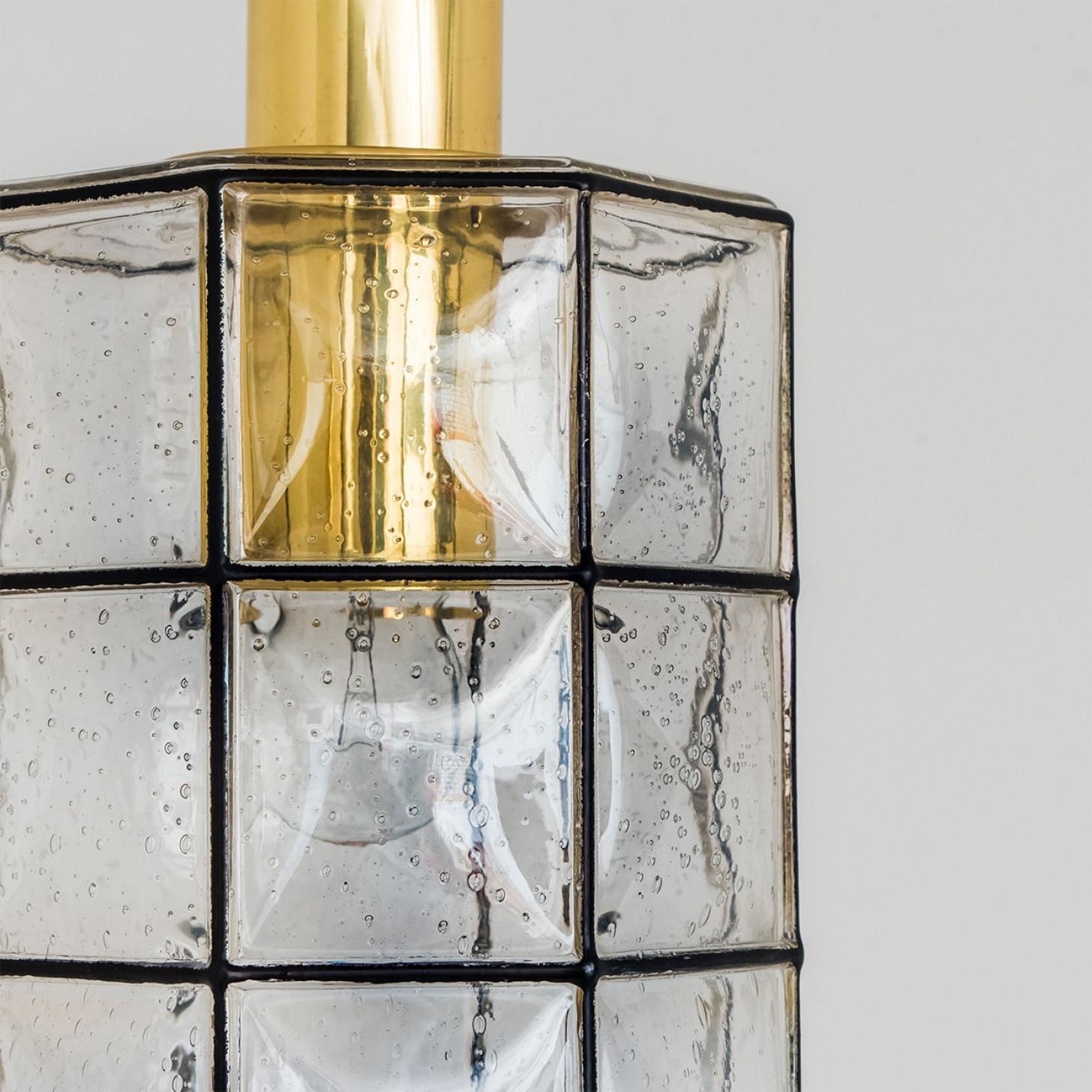 Space Age 1 of the 2 Glass Pedant from Glashütte Limburg, 1960s For Sale