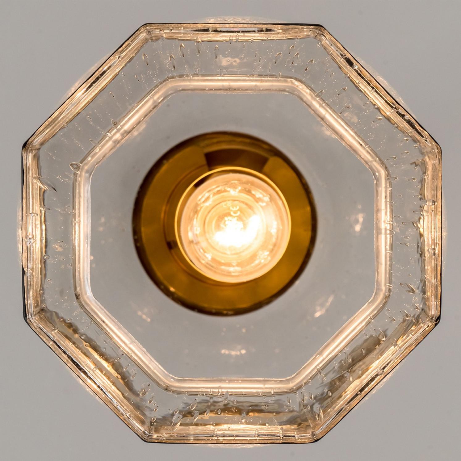 1 of the 2 Glass Pedant from Glashütte Limburg, 1960s In Good Condition For Sale In Rijssen, NL