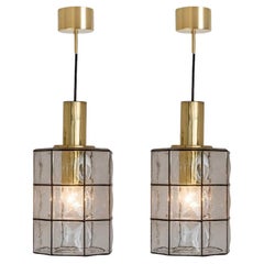 1 de los 2 Pedantes de cristal de Glashütte Limburg, años 60