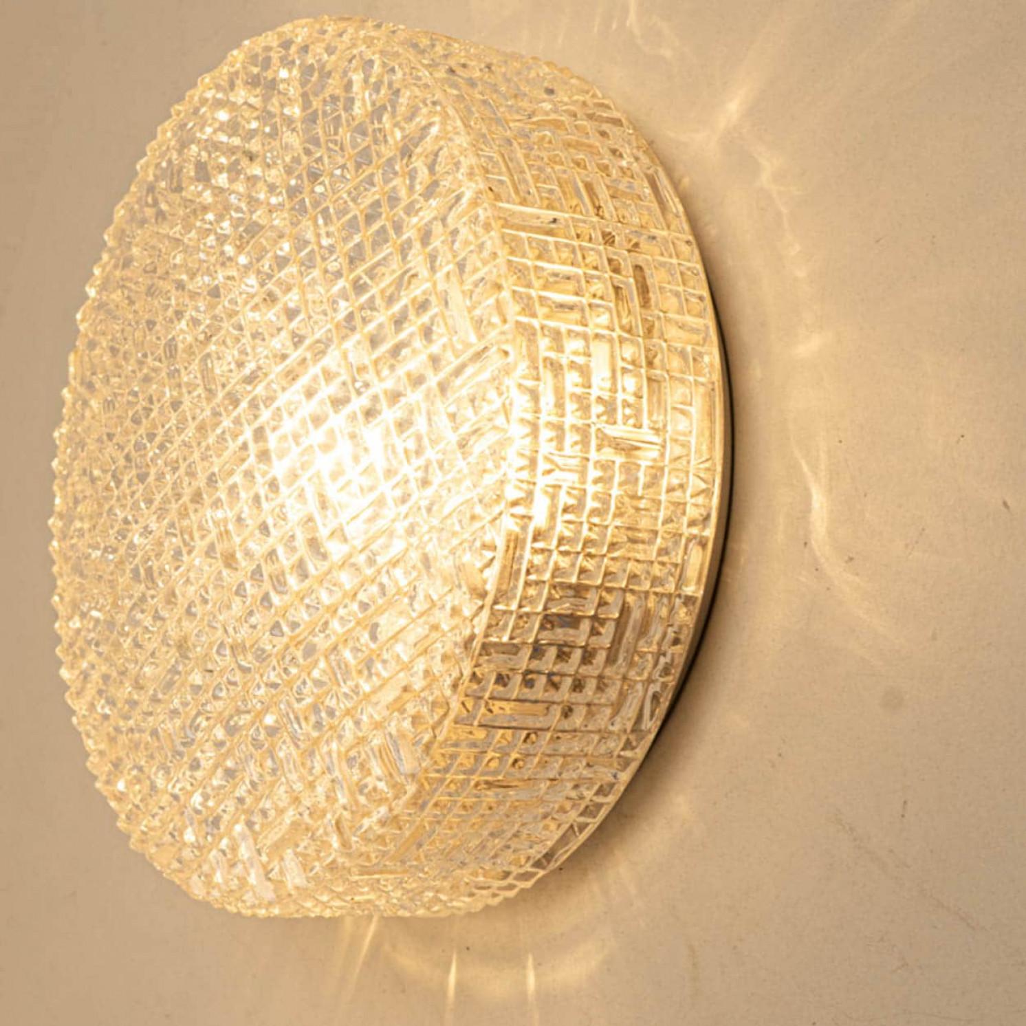 Altro 1 dei 2 montanti da incasso in vetro argento nello stile di Helena Tynell, Germania anni '60 in vendita