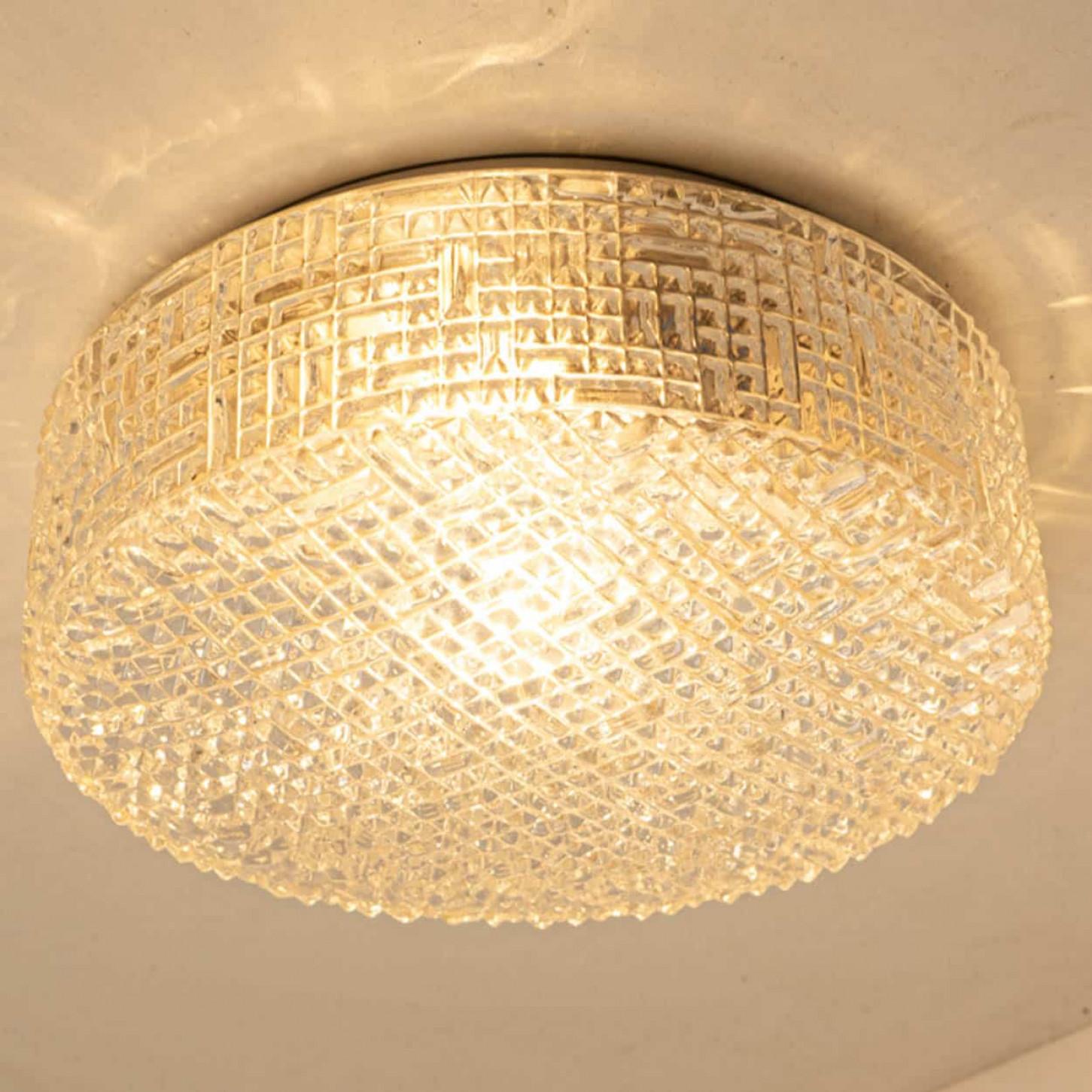 Metallo 1 dei 2 montanti da incasso in vetro argento nello stile di Helena Tynell, Germania anni '60 in vendita