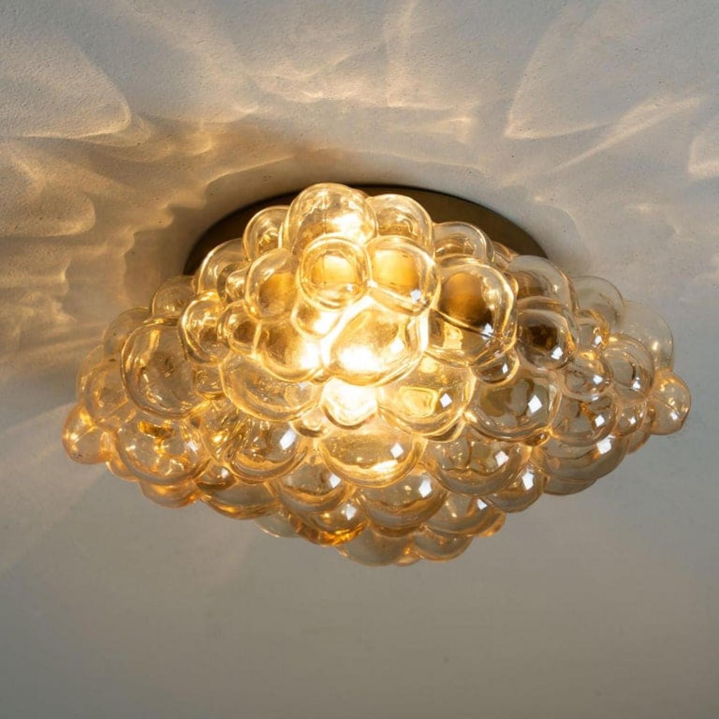 1 of the 2 Helena Tynell Amber Bubble Flush Mounts / Wall Sconces for Limburg 2