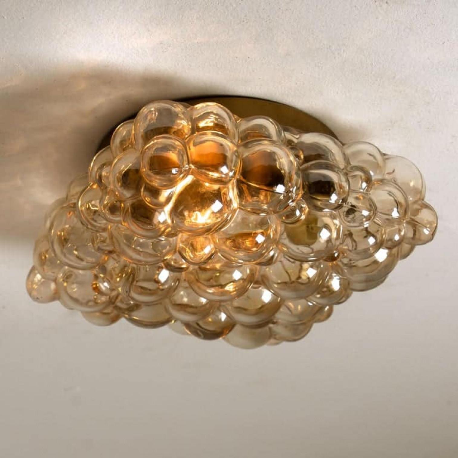 1 of the 2 Helena Tynell Amber Bubble Flush Mounts / Wall Sconces for Limburg 7