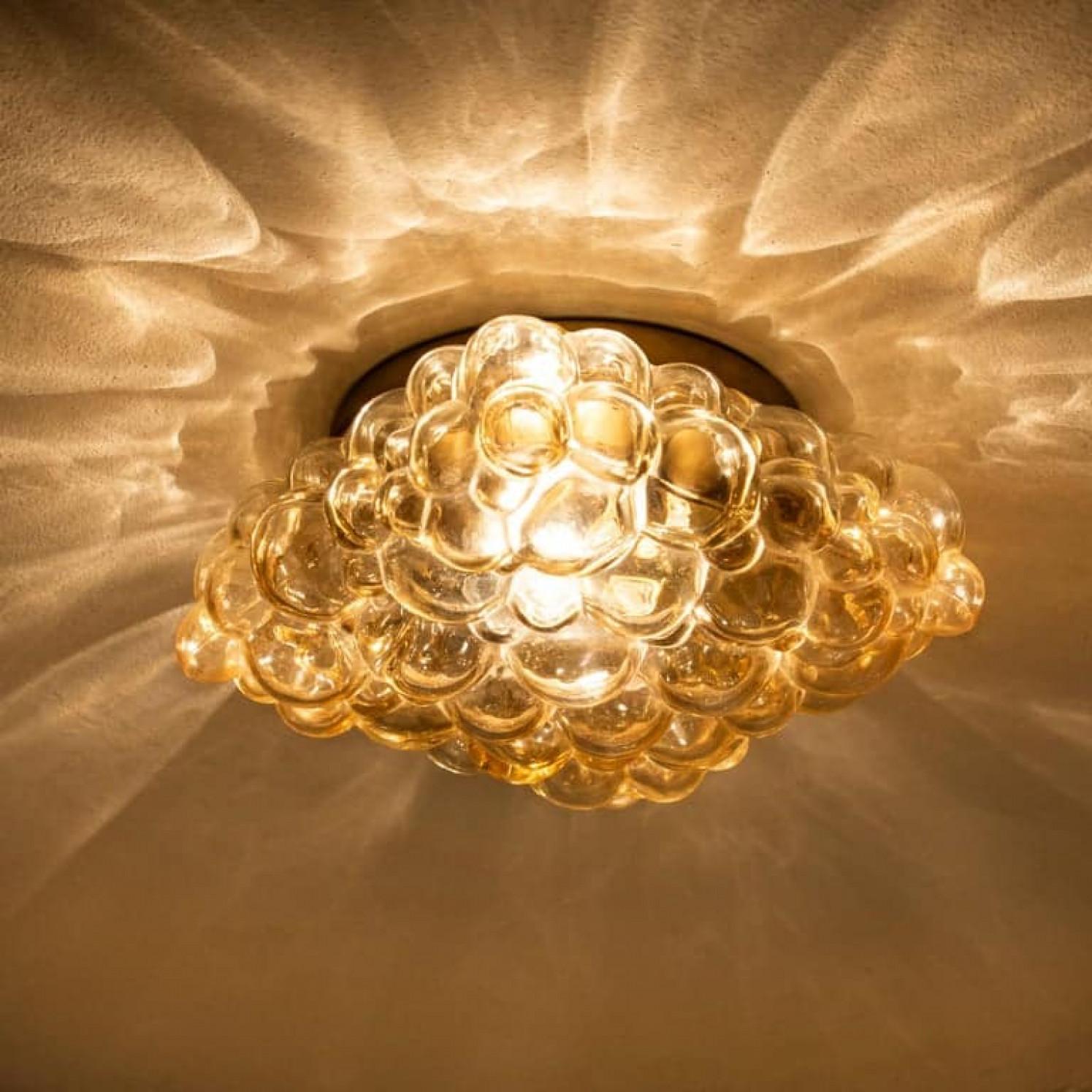 1 of the 2 Helena Tynell Amber Bubble Flush Mounts / Wall Sconces for Limburg 1