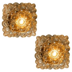 1 of the 2 Helena Tynell Amber Bubble Flush Mounts / Wall Sconces for Limburg