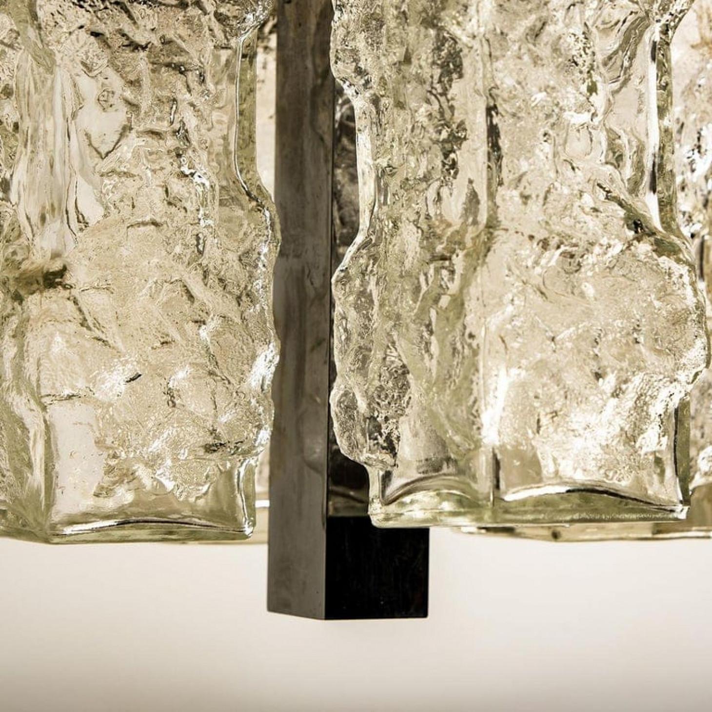 1 of the 2 Hillebrand Brutalist Flush Mounts in the Style of Kalmar, 1970s For Sale 2