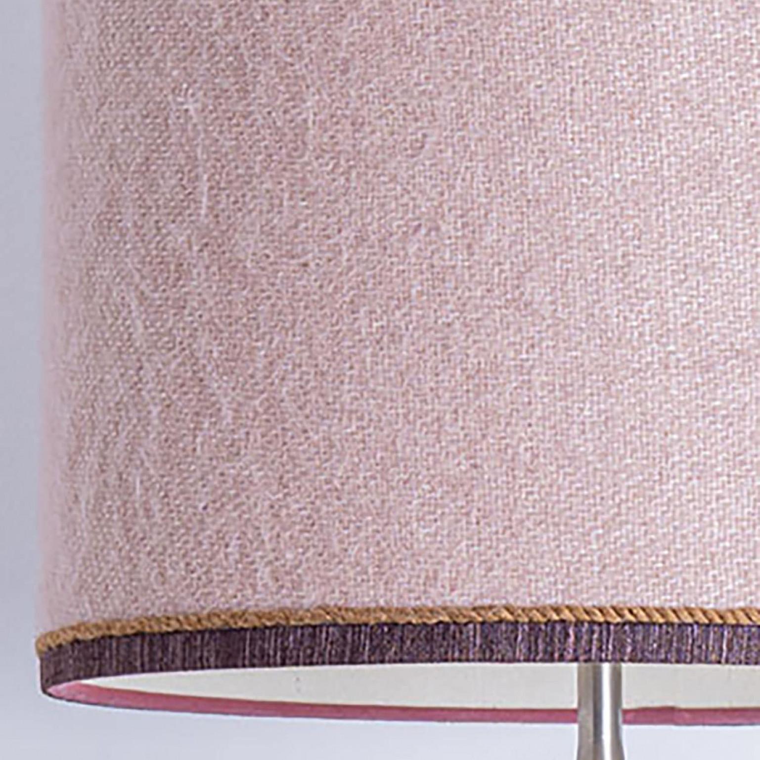1 of the 2 Holmegaard White Pink Glass Table Lamps, Dusty Rose Custom Lampshade (Moderne der Mitte des Jahrhunderts) im Angebot