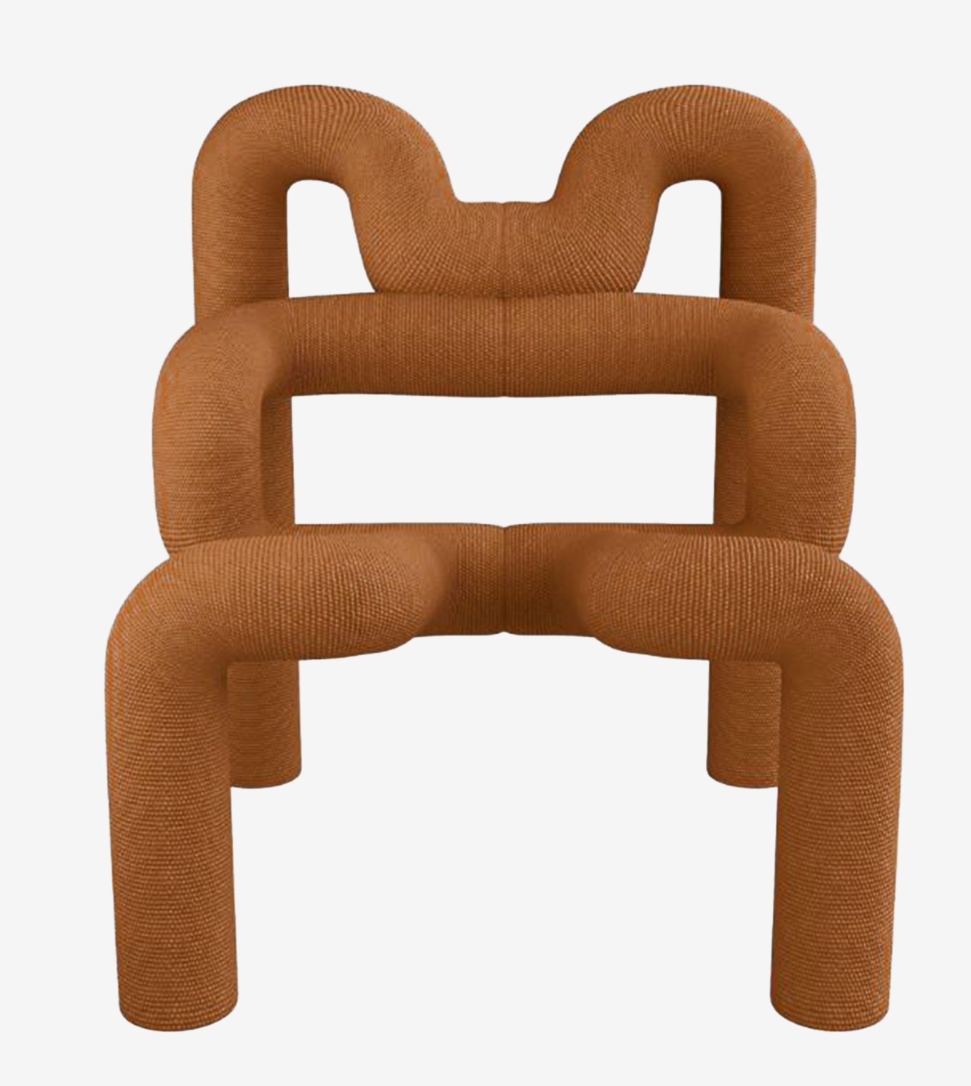 Other 1 of the 2 Iconic Burned Orange Armchairs by Terje Ekstrom, Norway, 1980s