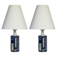 1 delle 2 lampade Inge-Lise Koefoed, paralume bianco su misura di R. Houben