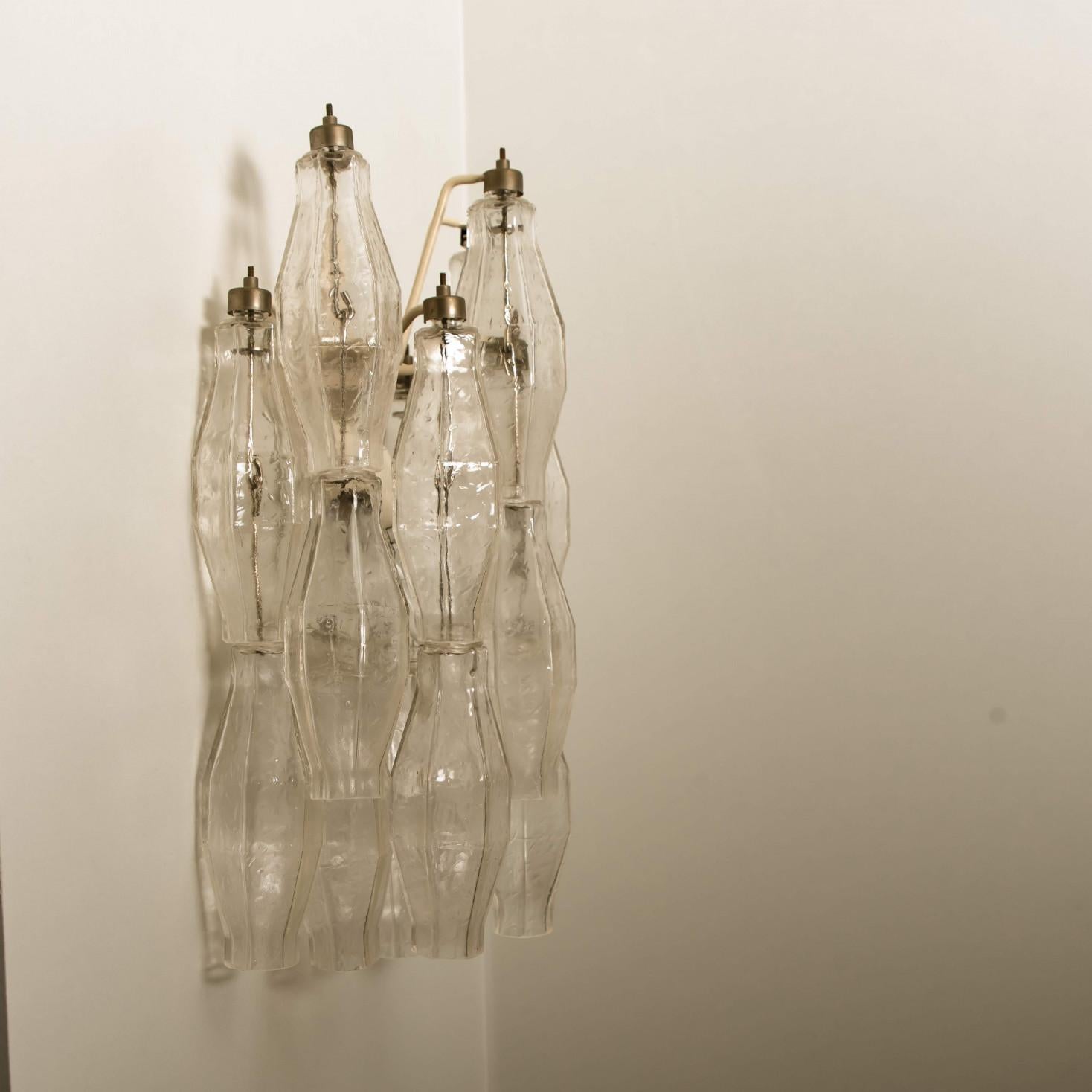 1 delle 2 lampade da parete italiane in Poliedri di Murano di Carlo Scarpa per Venini, 1960 in vendita 3
