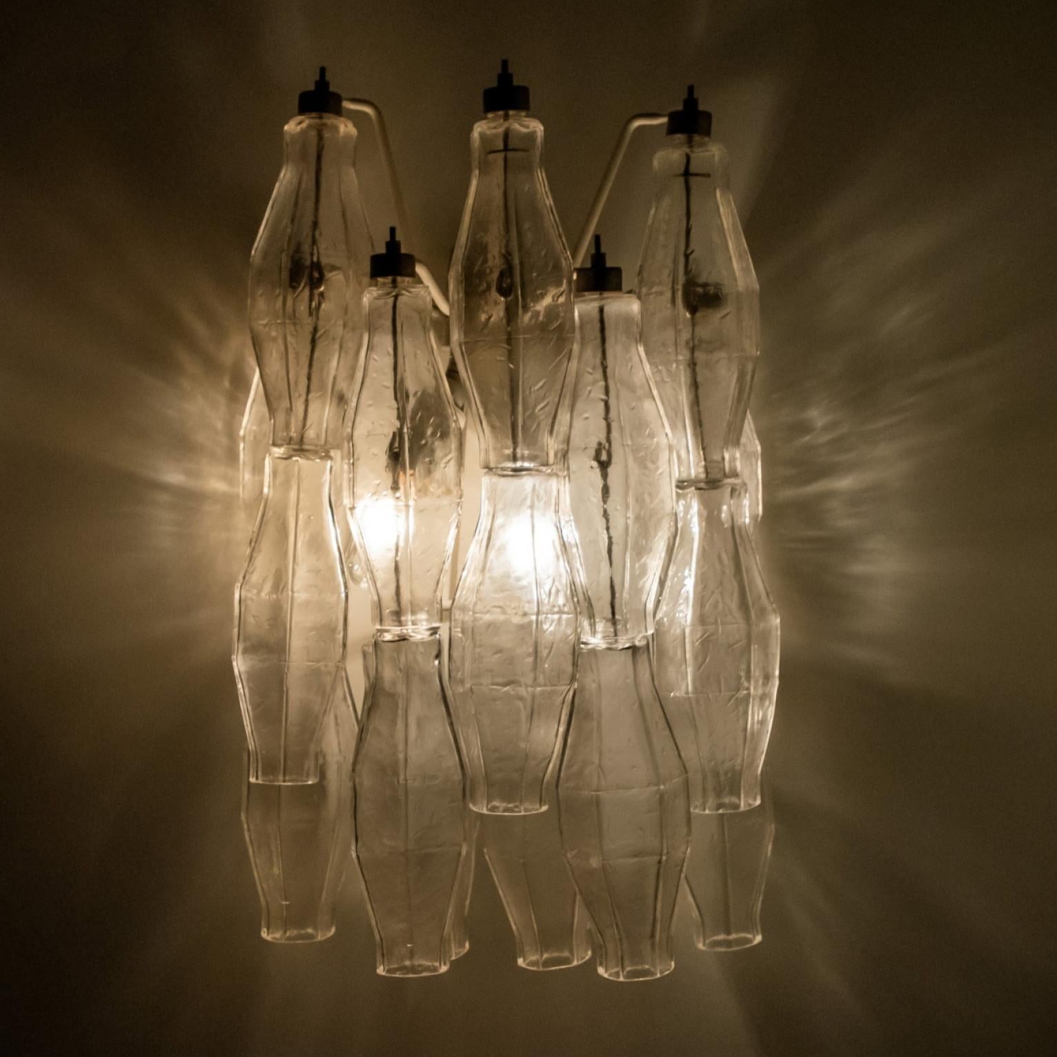 1 delle 2 lampade da parete italiane in Poliedri di Murano di Carlo Scarpa per Venini, 1960 in vendita 7