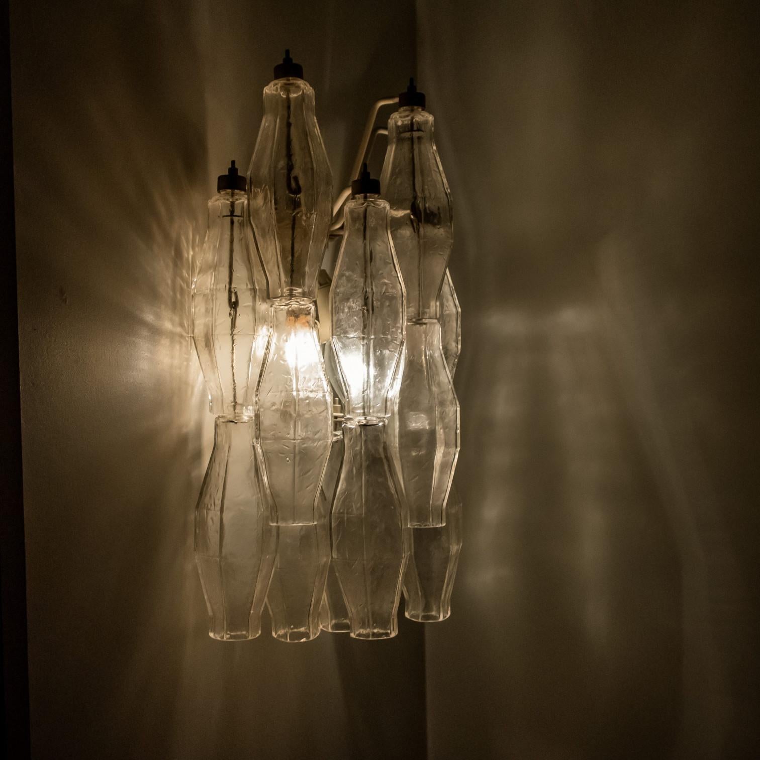 1 delle 2 lampade da parete italiane in Poliedri di Murano di Carlo Scarpa per Venini, 1960 in vendita 8