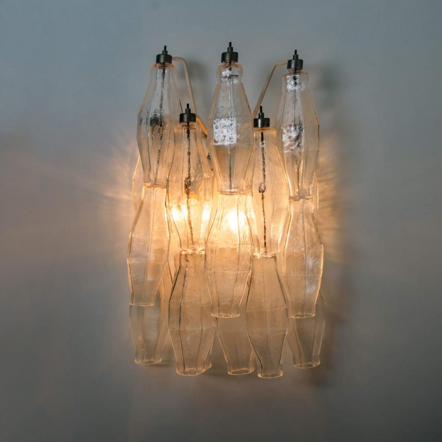 1 delle 2 lampade da parete italiane in Poliedri di Murano di Carlo Scarpa per Venini, 1960 in vendita 9