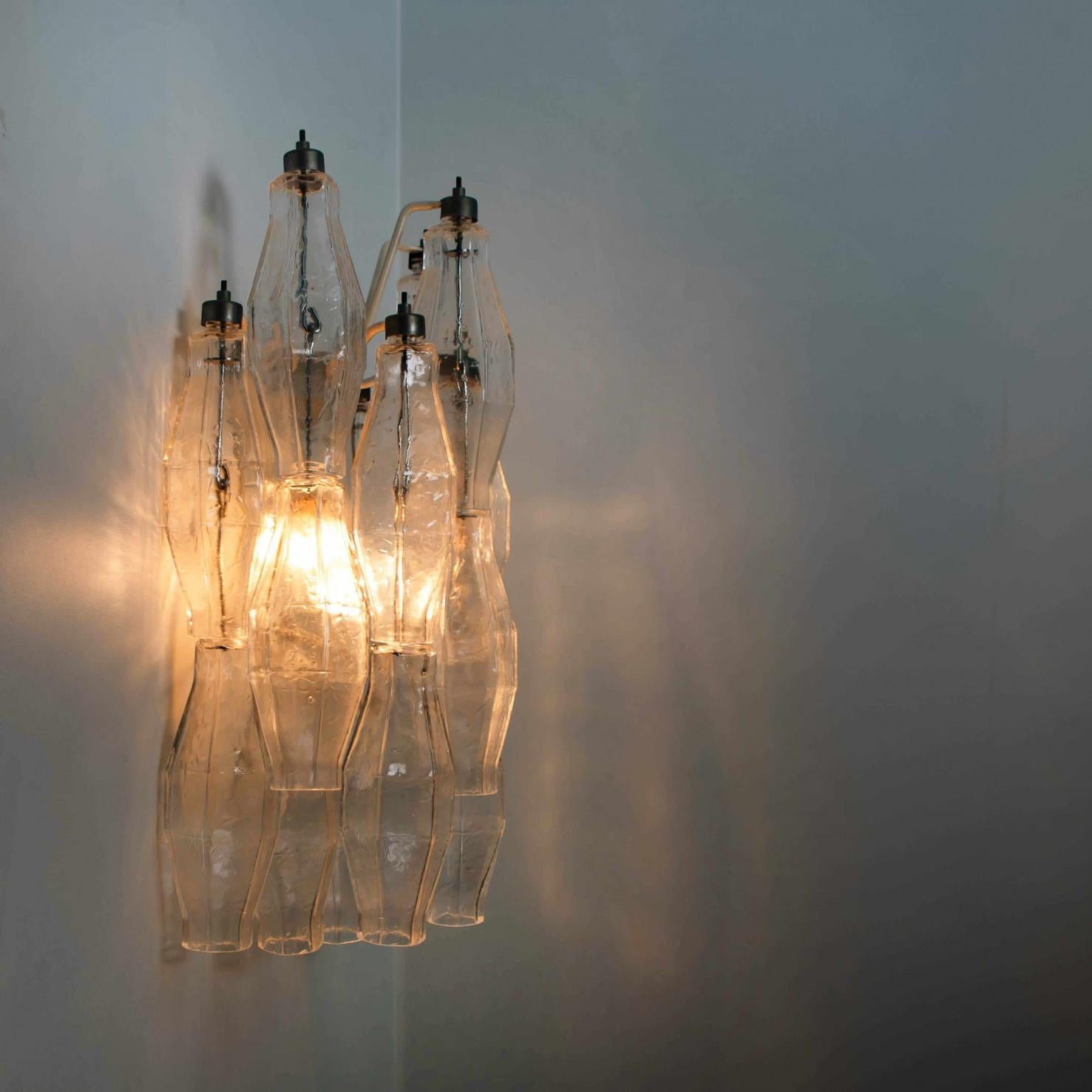1 delle 2 lampade da parete italiane in Poliedri di Murano di Carlo Scarpa per Venini, 1960 in vendita 10
